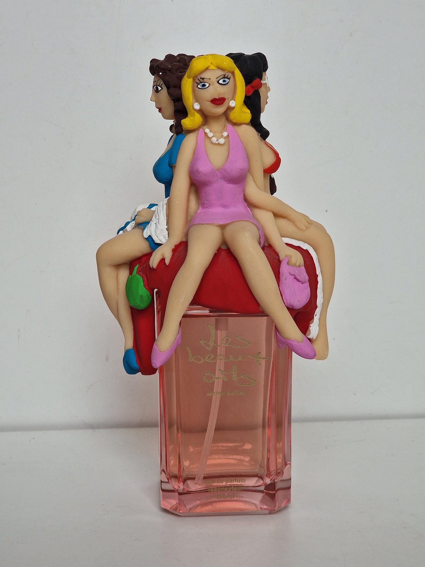James Rizzi - Four Seasons- signed sculpture on Perfume Bottle, Les Beaux Arts, Limited Edition