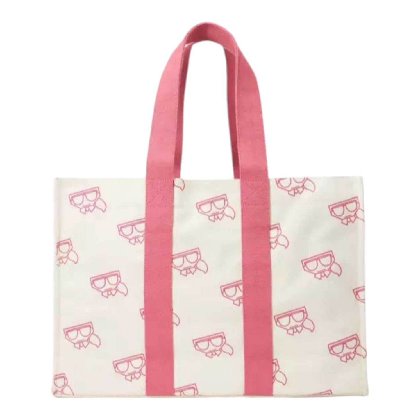 Karl Lagerfeld Choupette Canvas Tote Bag, Pink Trim