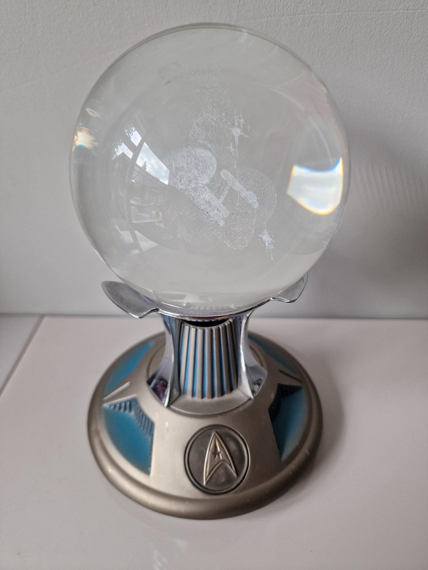 Franklin Mint Star Trek U.S.S. Enterprise Crystal Ball, Lighted Display