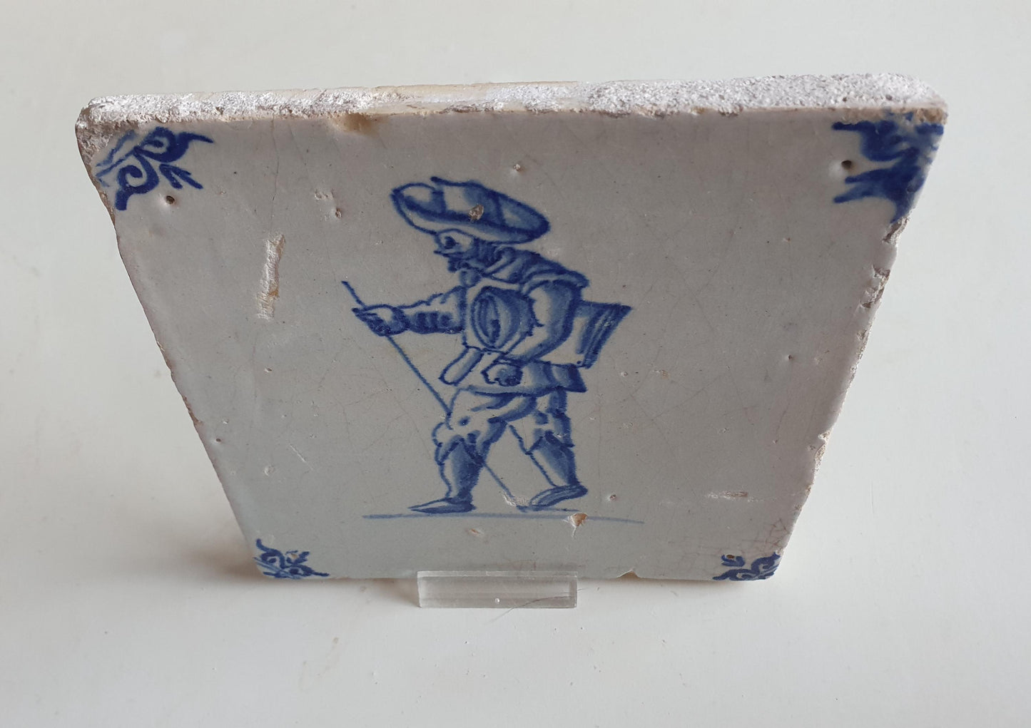 Dutch antique tile, 17th century, seller 1640