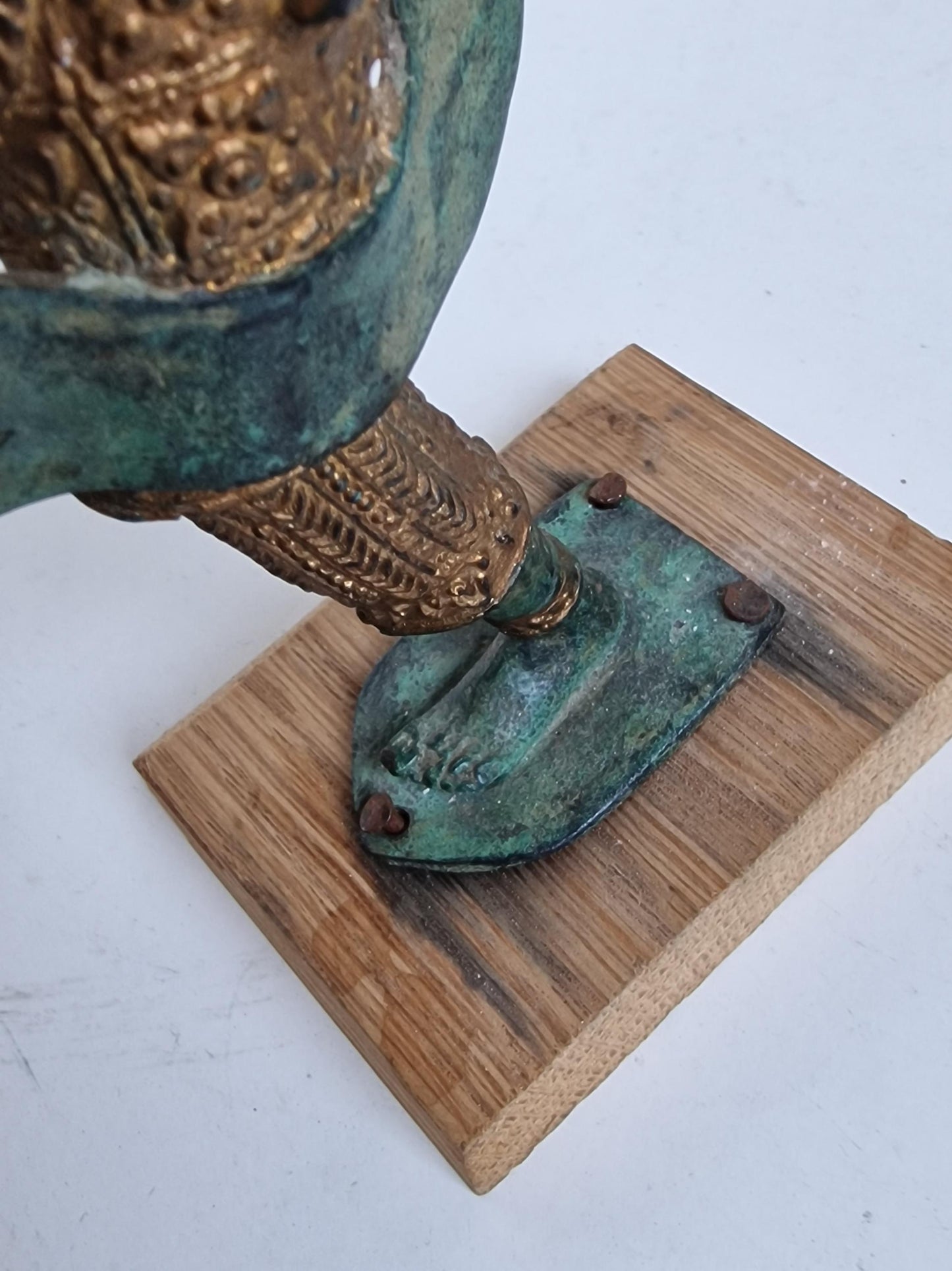 Thai Bronze Deity Figurine, Antique Temple Dancer Statue