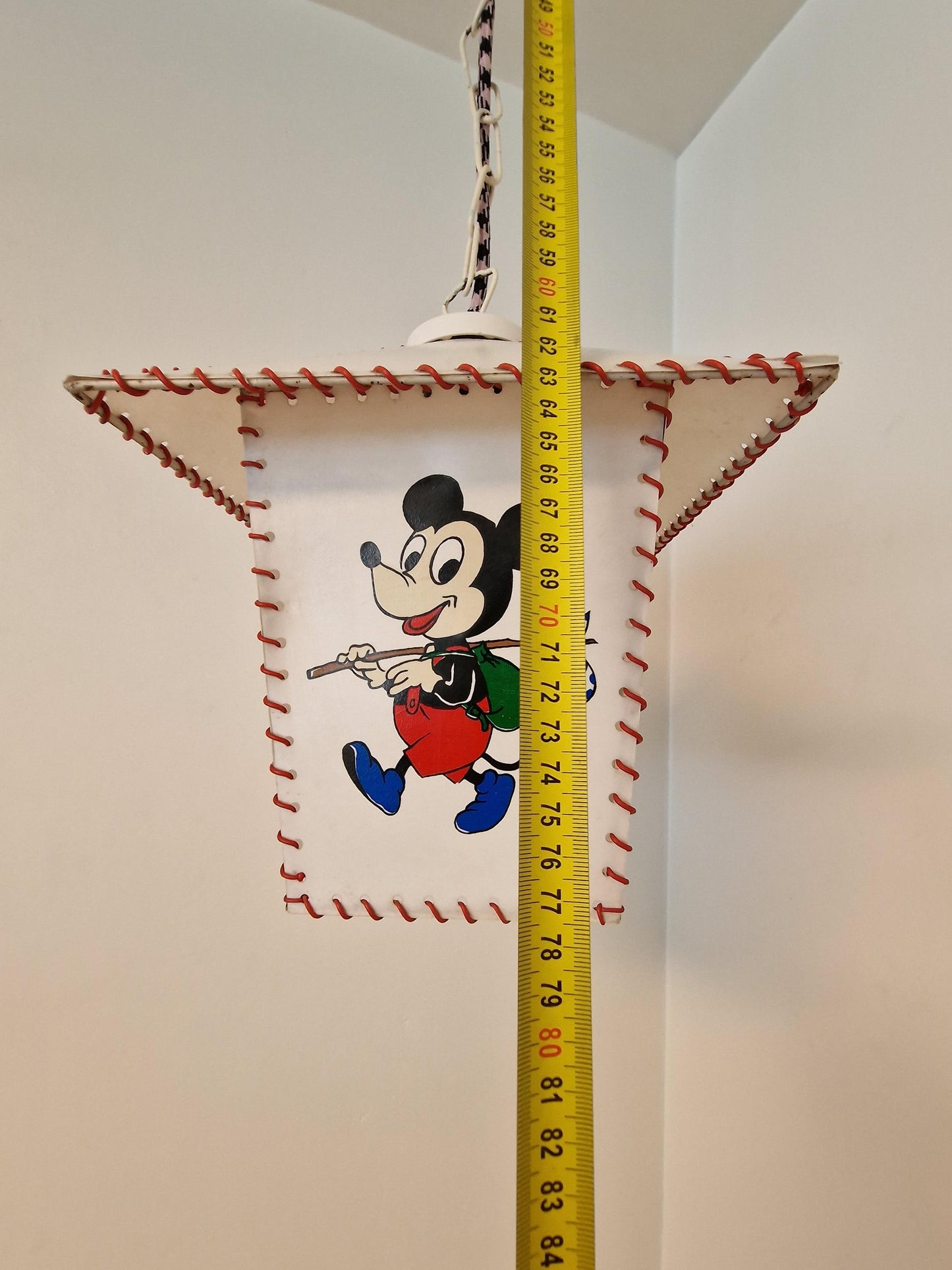 Vintage Mickey Mouse Ceiling Lamp, Walt Disney Collectible, 1950s German Pendant