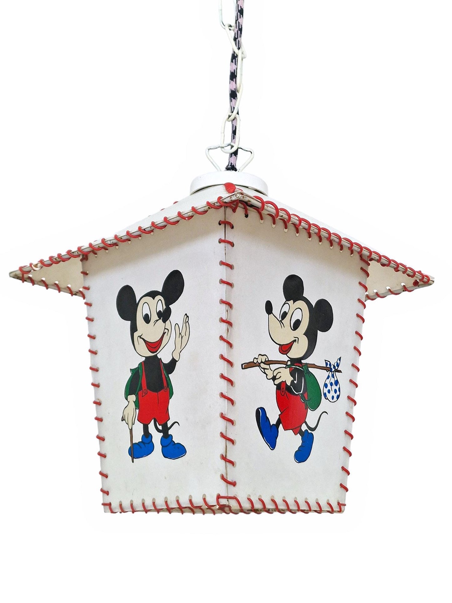 Vintage Mickey Mouse Ceiling Lamp, Walt Disney Collectible, 1950s German Pendant