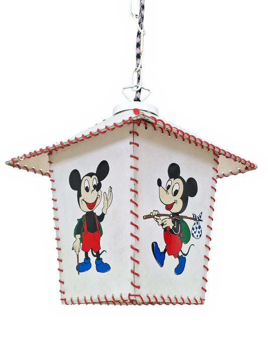 Vintage Mickey Mouse Ceiling Lamp, Walt Disney Collectible, 1950s German Pendant