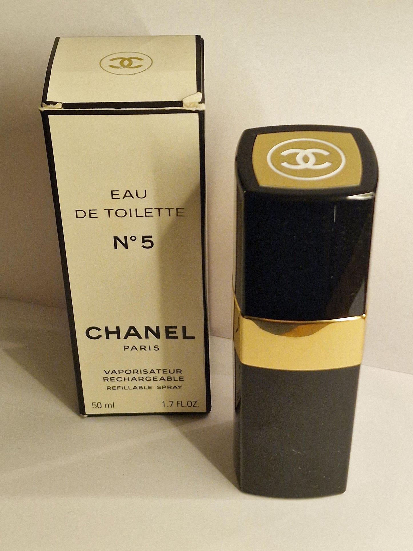 Vintage Chanel No. 5 Eau de Toilette, Collectible Bottle, 1.5 oz