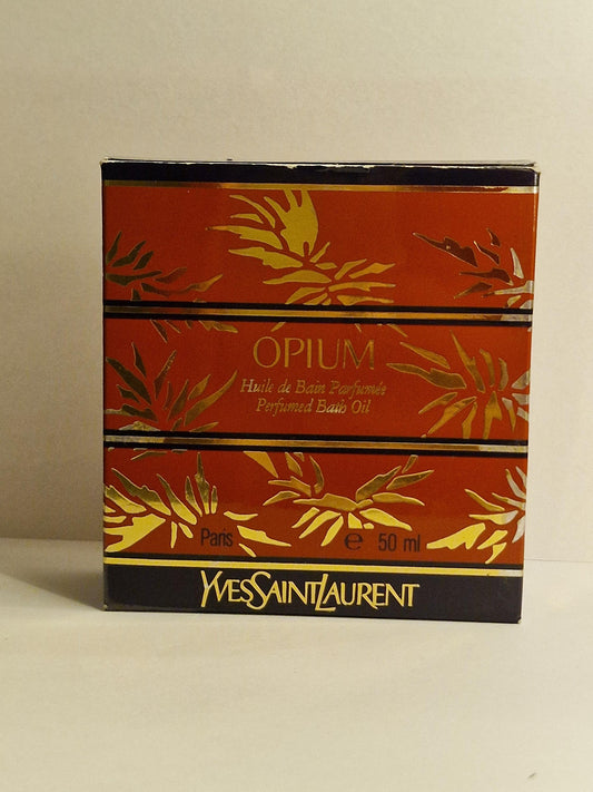 Vintage YSL Opium Perfumed Bath Oil, Rare Old Version, Collectible