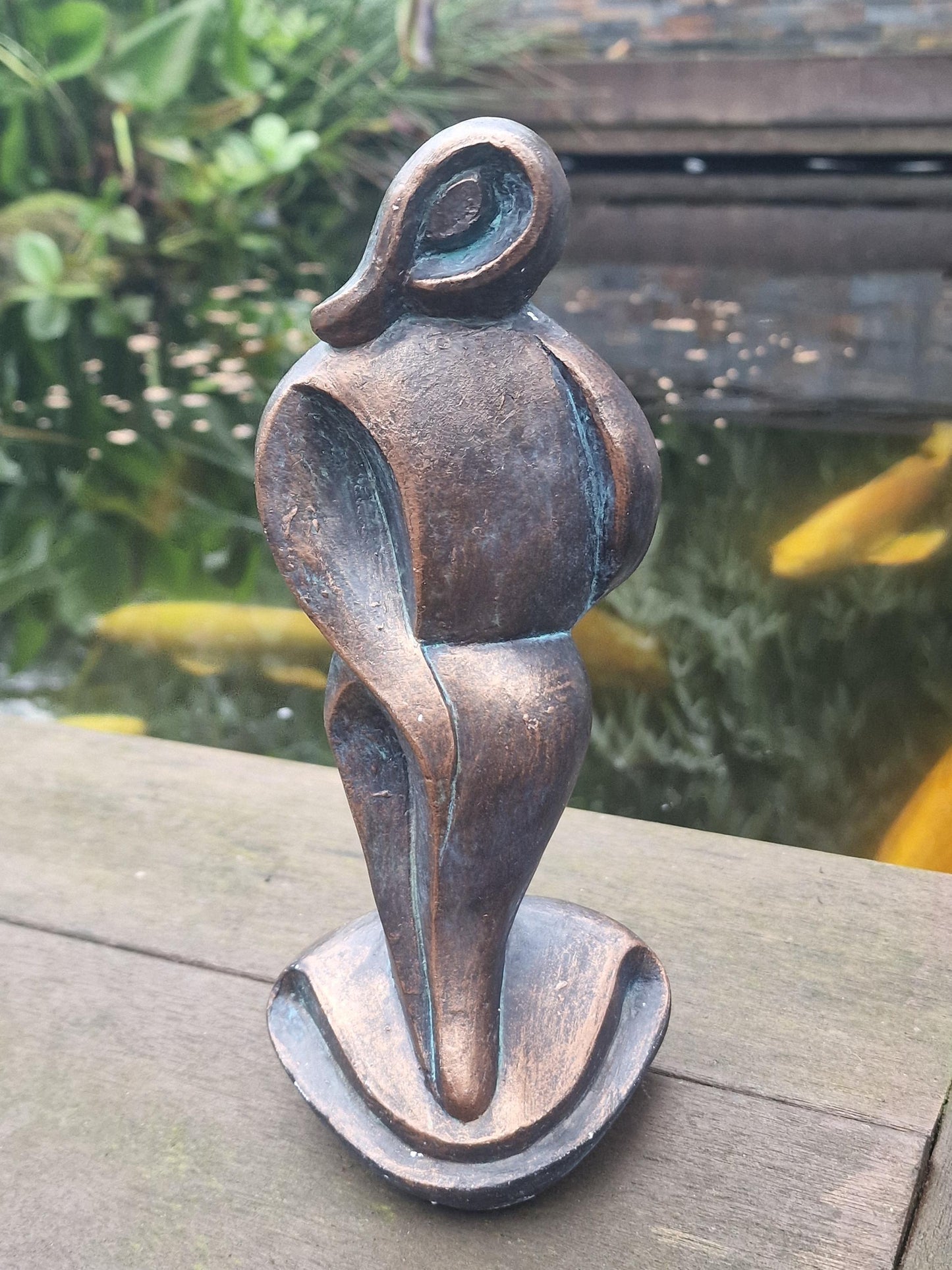 Bronze beeld, bronze figure, unknown designer, seems after alexander archipenko, 23 cm