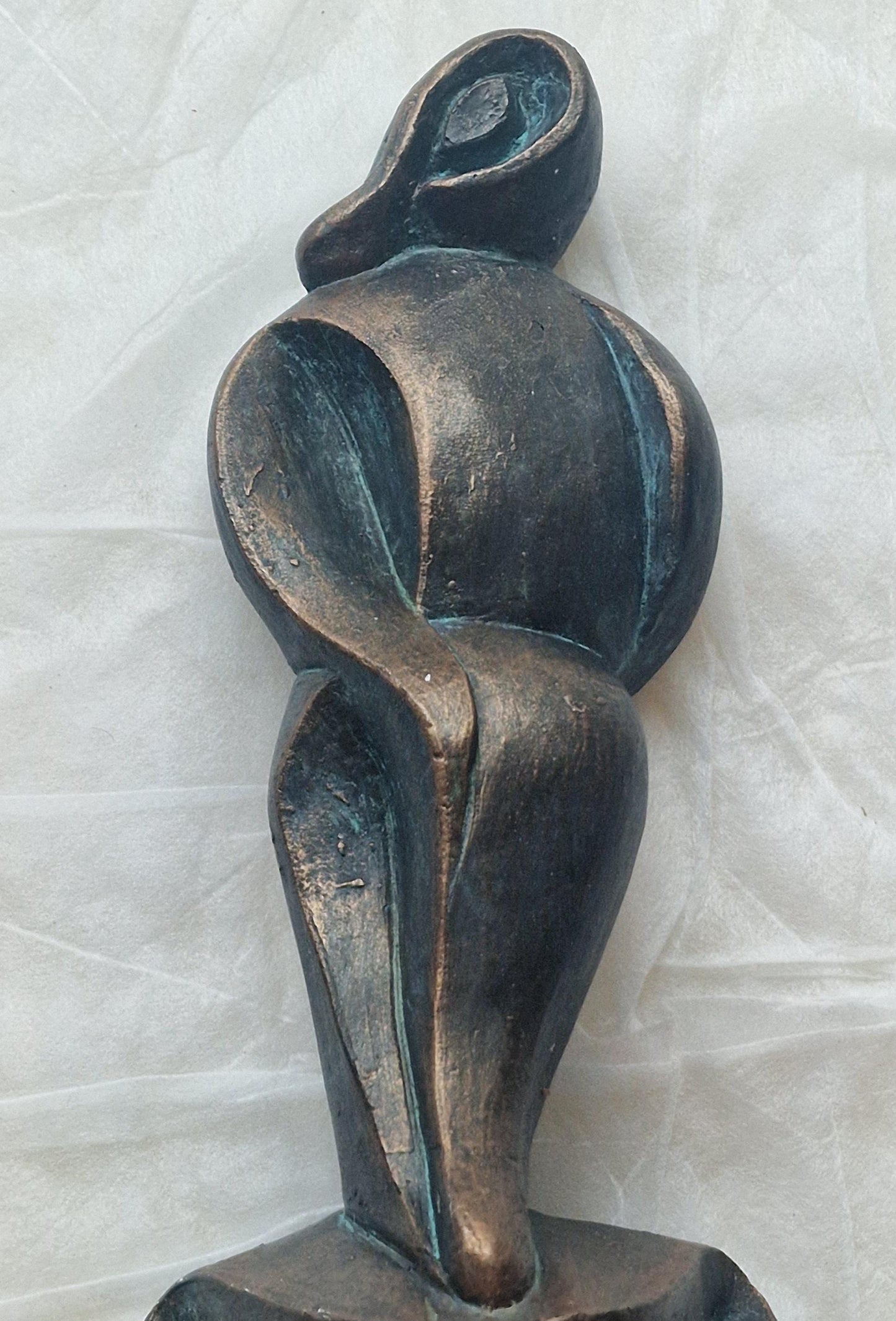 Bronze beeld, bronze figure, unknown designer, seems after alexander archipenko, 23 cm