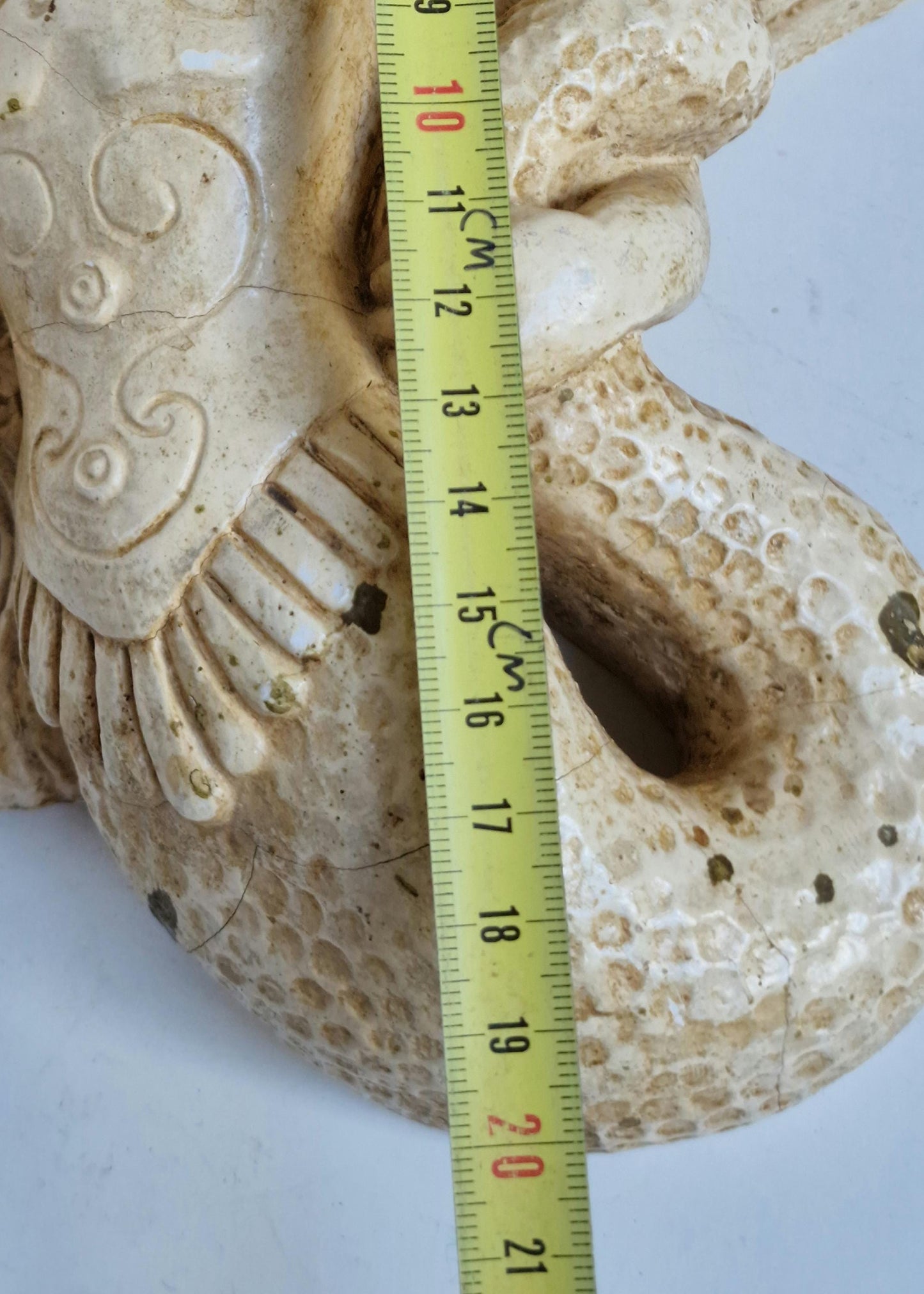 Baroque Plaster Wall Shelf, Mermaid and Fish Console, 1875-1900