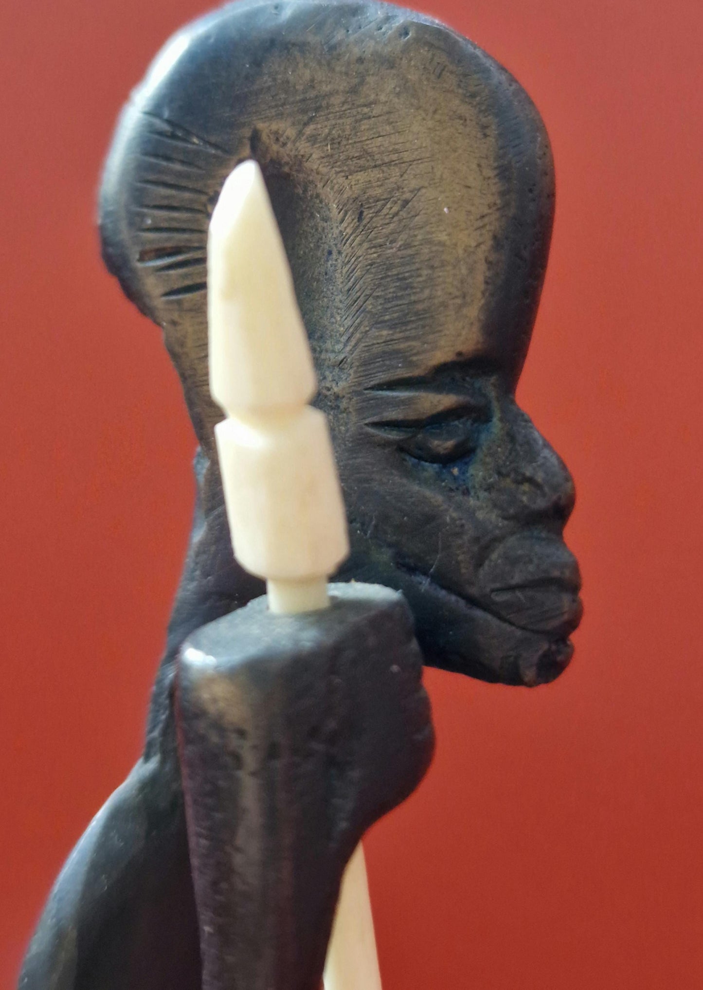Vintage Bronze Goatherd Figurine, Ethiopian Folk Art