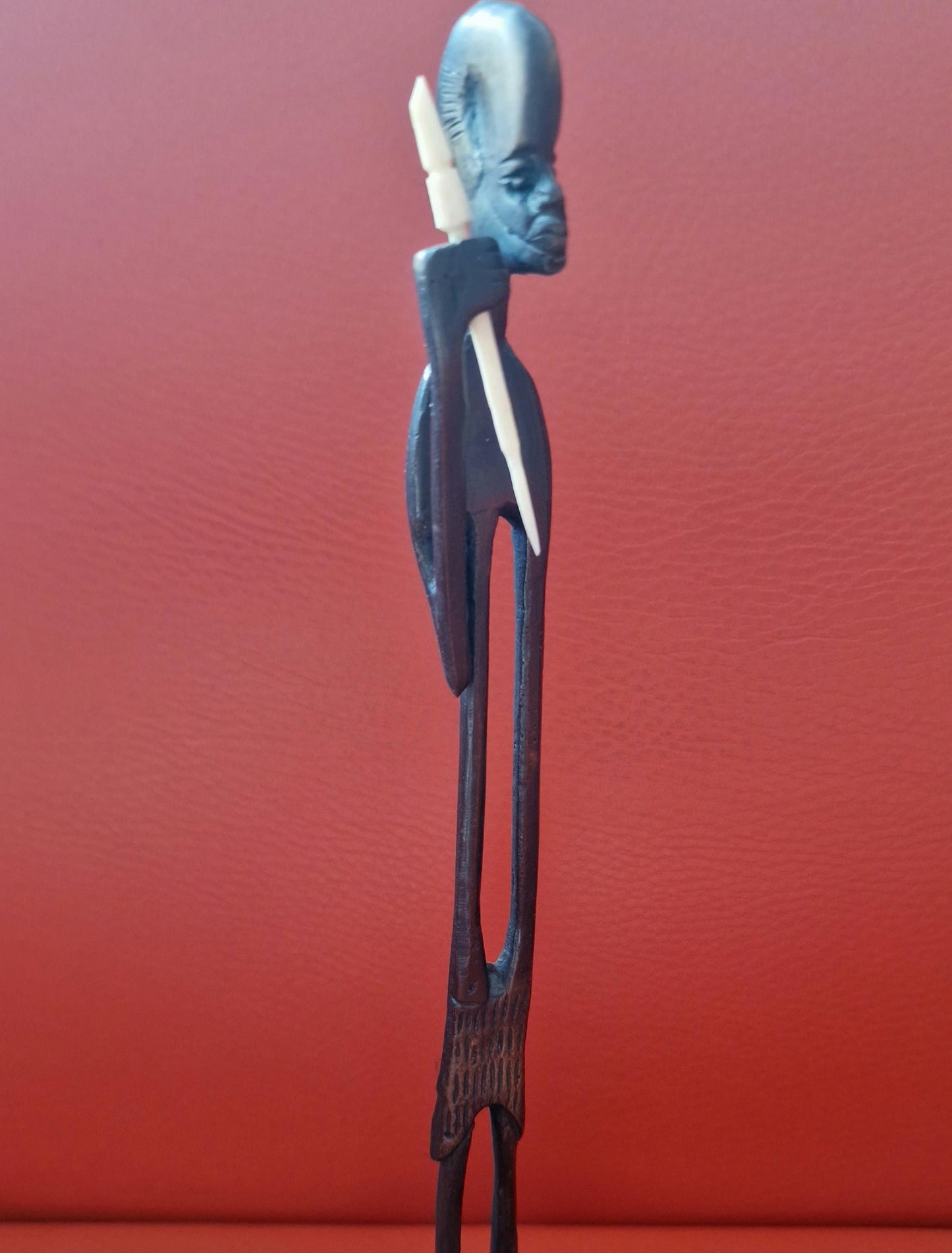 Vintage Bronze Goatherd Figurine, Ethiopian Folk Art