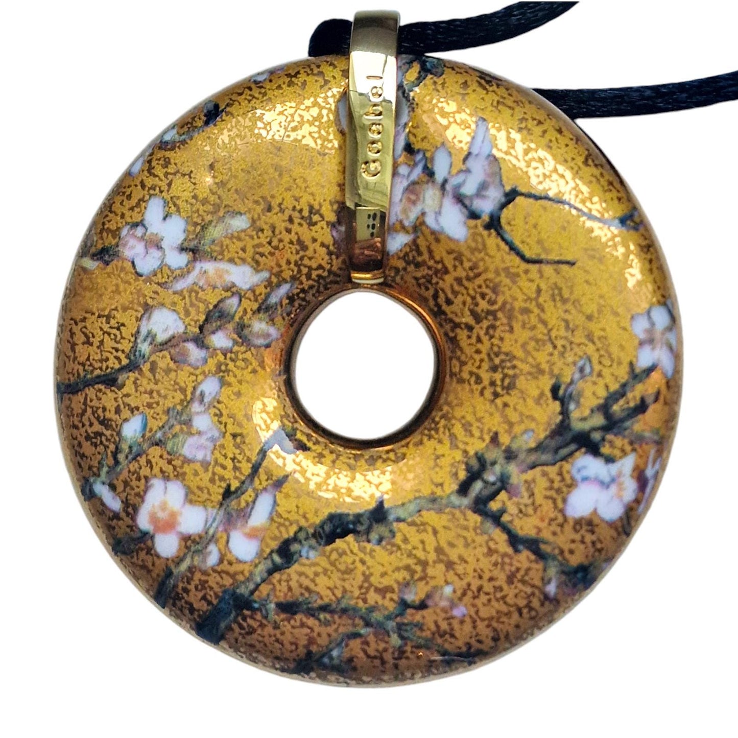 Goebel Vincent van Gogh Porcelain Pendant Necklace, Rhinestone Accent