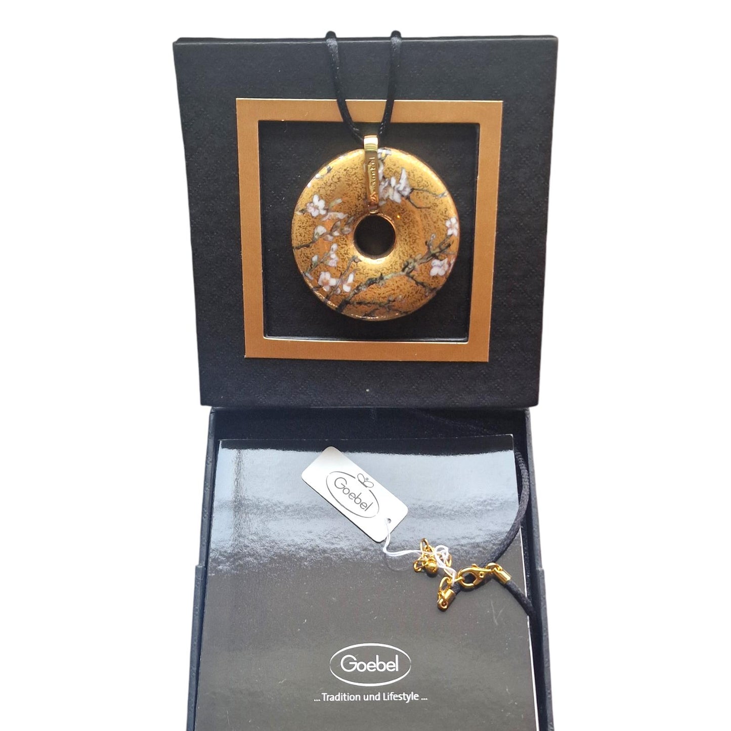 Goebel Vincent van Gogh Porcelain Pendant Necklace, Rhinestone Accent