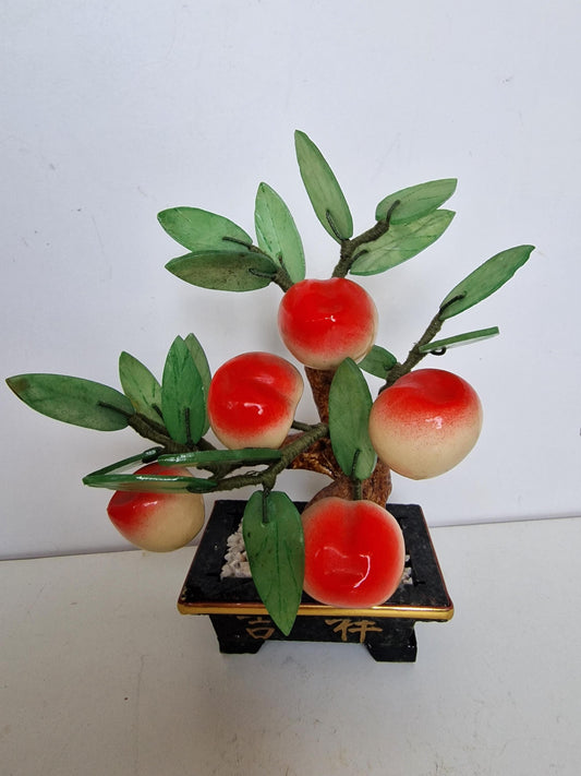 Chinese midcentury flower pot stone gem