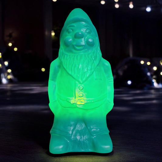 XL Vintage 70s Illuminated Gnome Lamp, Retired Display