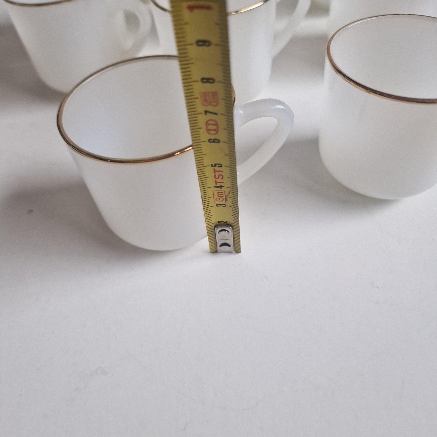 Vintage Arcopal Opaline Espresso Cups, 1970s French Coffee Set (10)