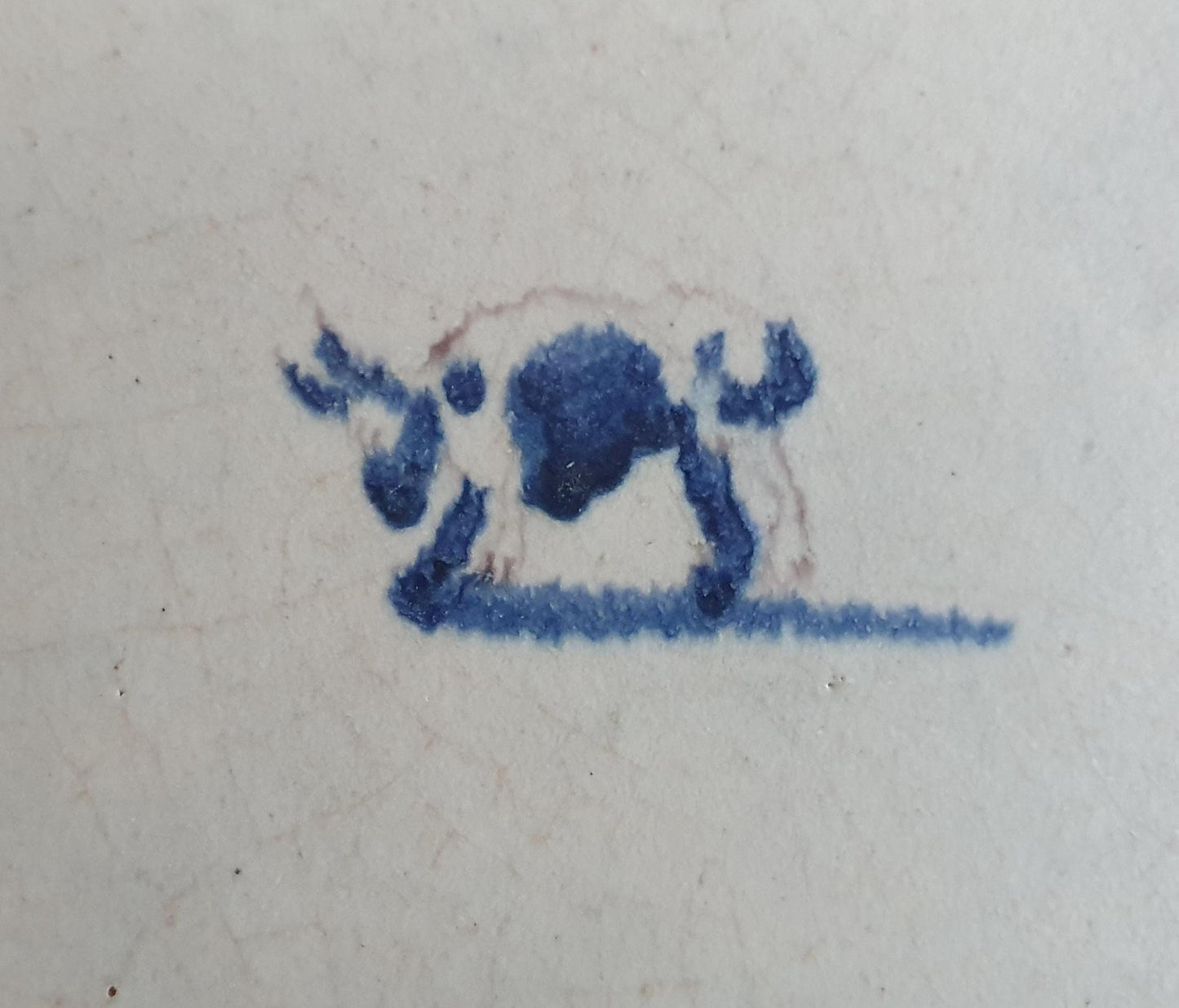 Antique Dutch Tile – Bull, Wan-Li Motif, Circa 1625