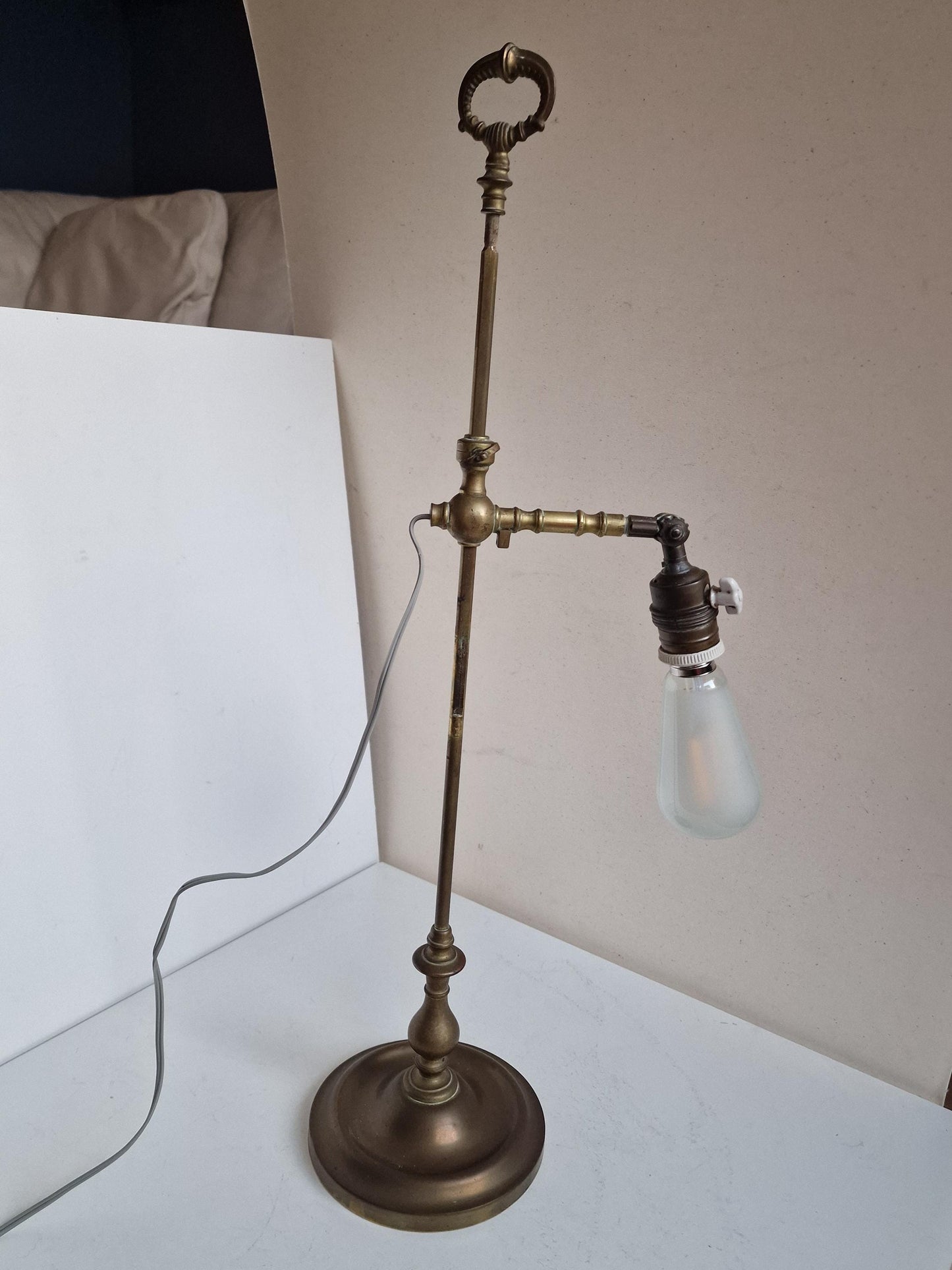 English Copper Table Lamp, EU/USA Compatible, Estate Lighting
