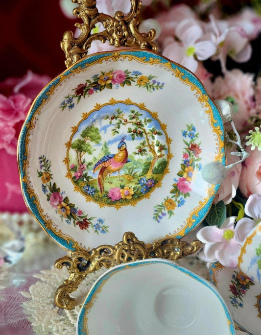 LARGE SERVICE Chelsea Bird Royal Albert 53 part large coffee tea porcelain luxe pheasant