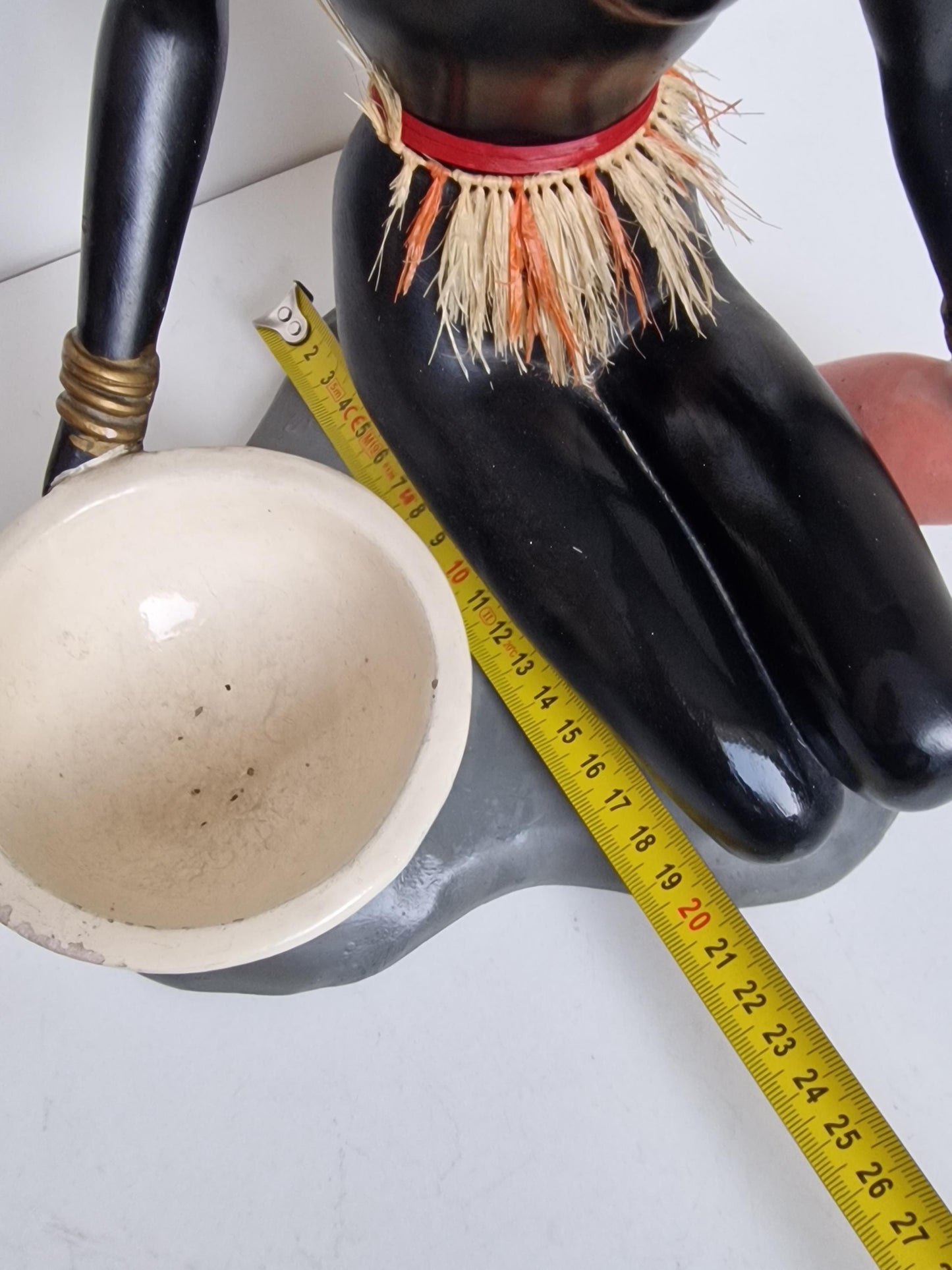 Salvatore Melani Art Deco Sculpture, Exotic Lady, Incense Burner Bowl