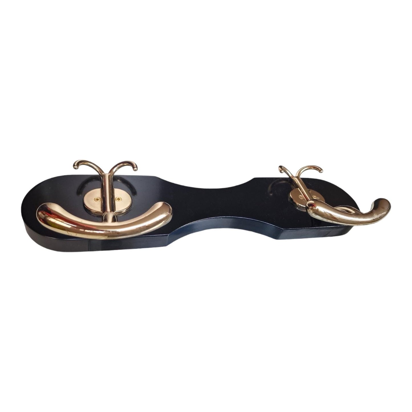 Solid Brass Ocean Liner Coat Rack, Art Deco Maritime Yacht Hanger