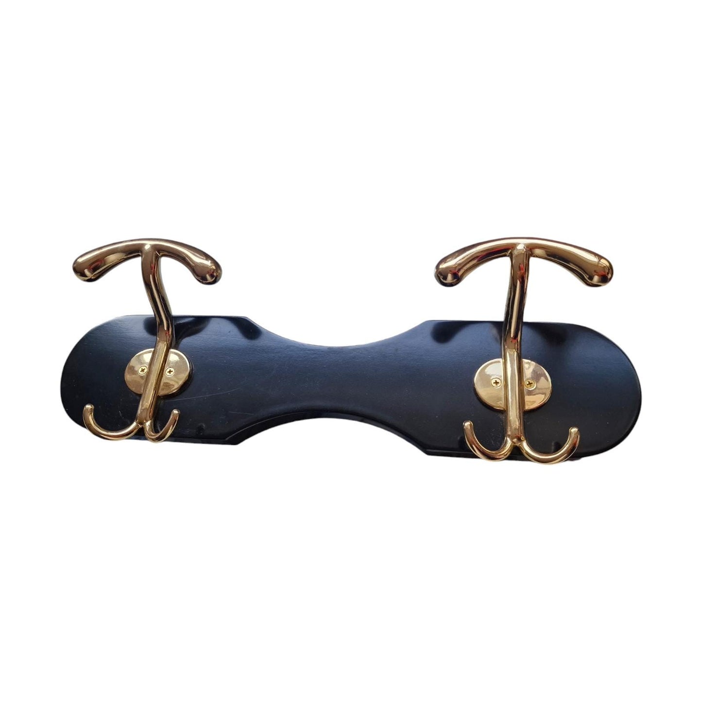 Solid Brass Ocean Liner Coat Rack, Art Deco Maritime Yacht Hanger