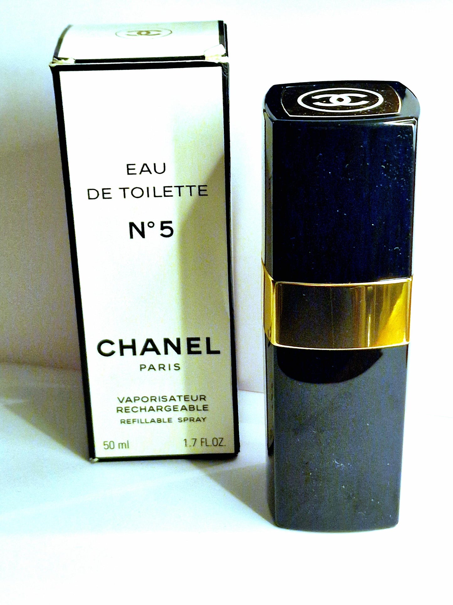 Vintage Chanel No. 5 Eau de Toilette, Collectible Bottle, 1.5 oz