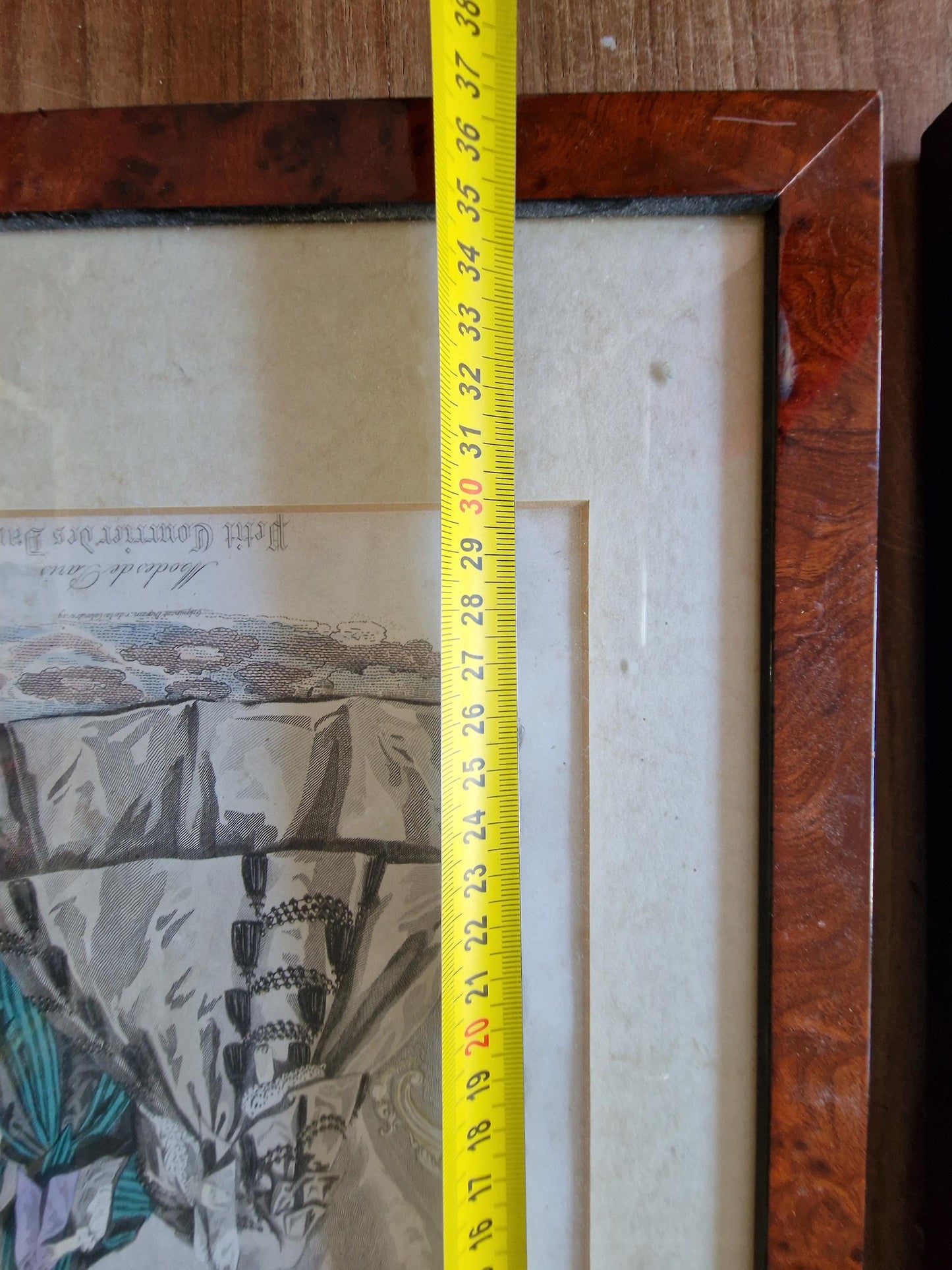 Antique Paris Fashion Engravings, Framed Set