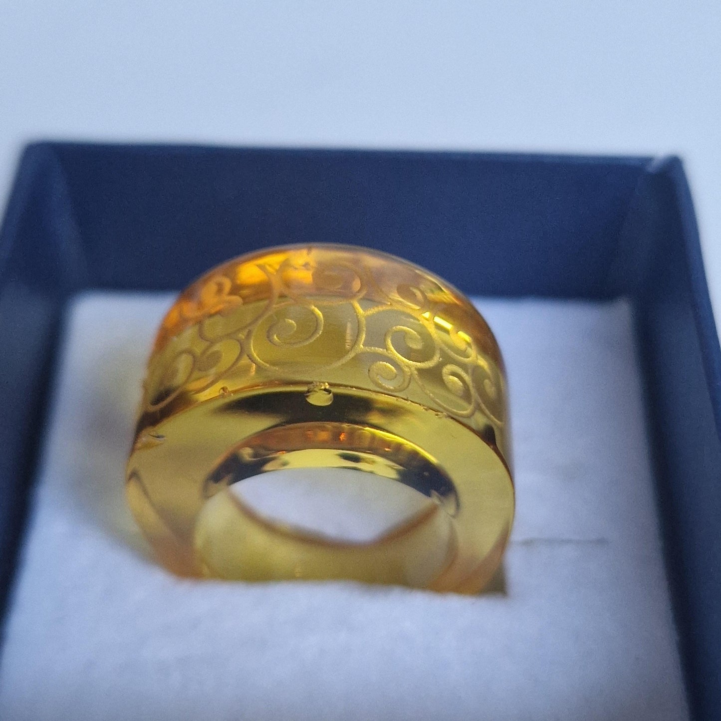 Baccarat France crystal Gustav Klimt hommage, kristallen ring designer, signed, 16,1, exclusive, limited, rare