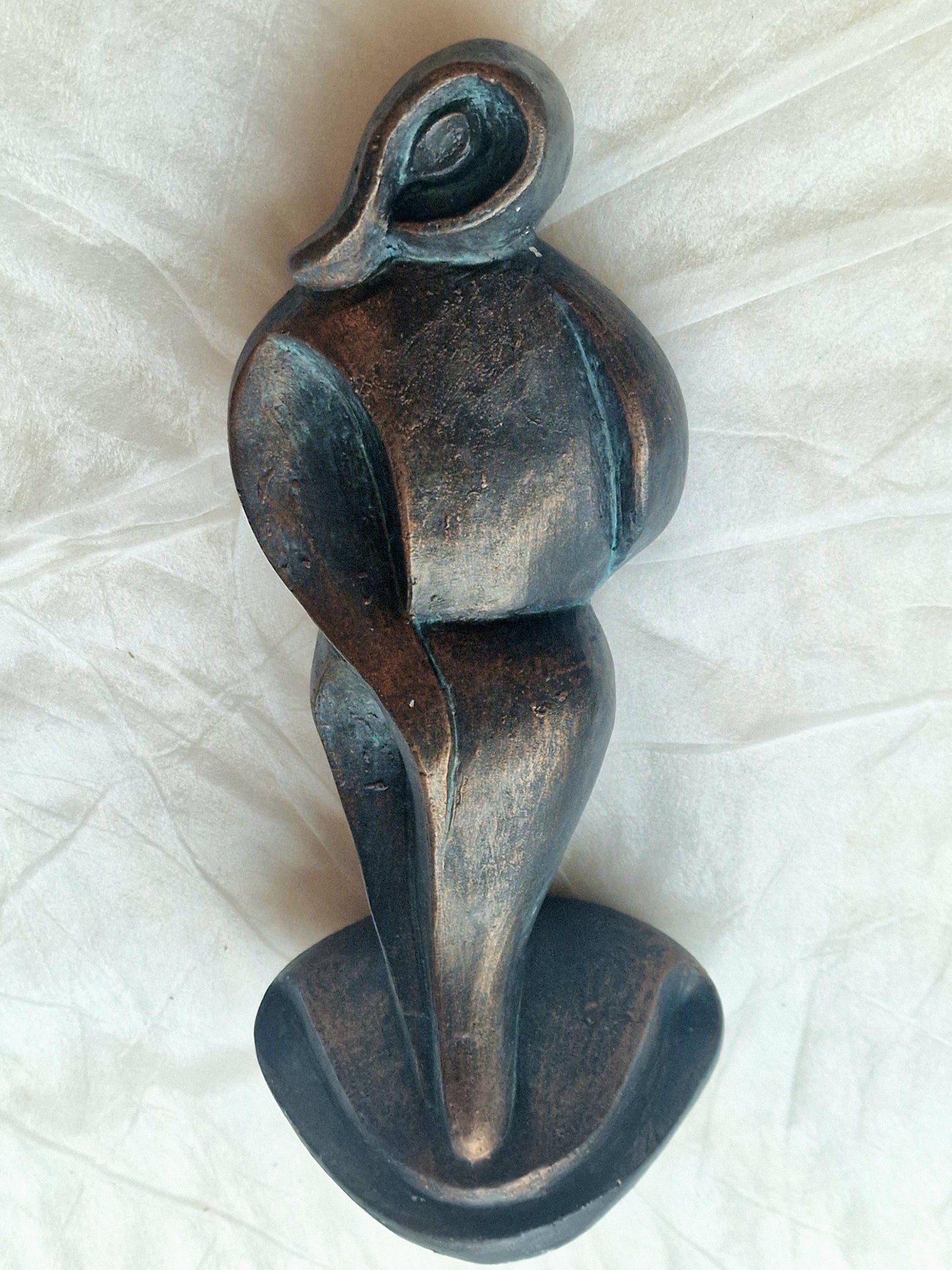Bronze beeld, bronze figure, unknown designer, seems after alexander archipenko, 23 cm
