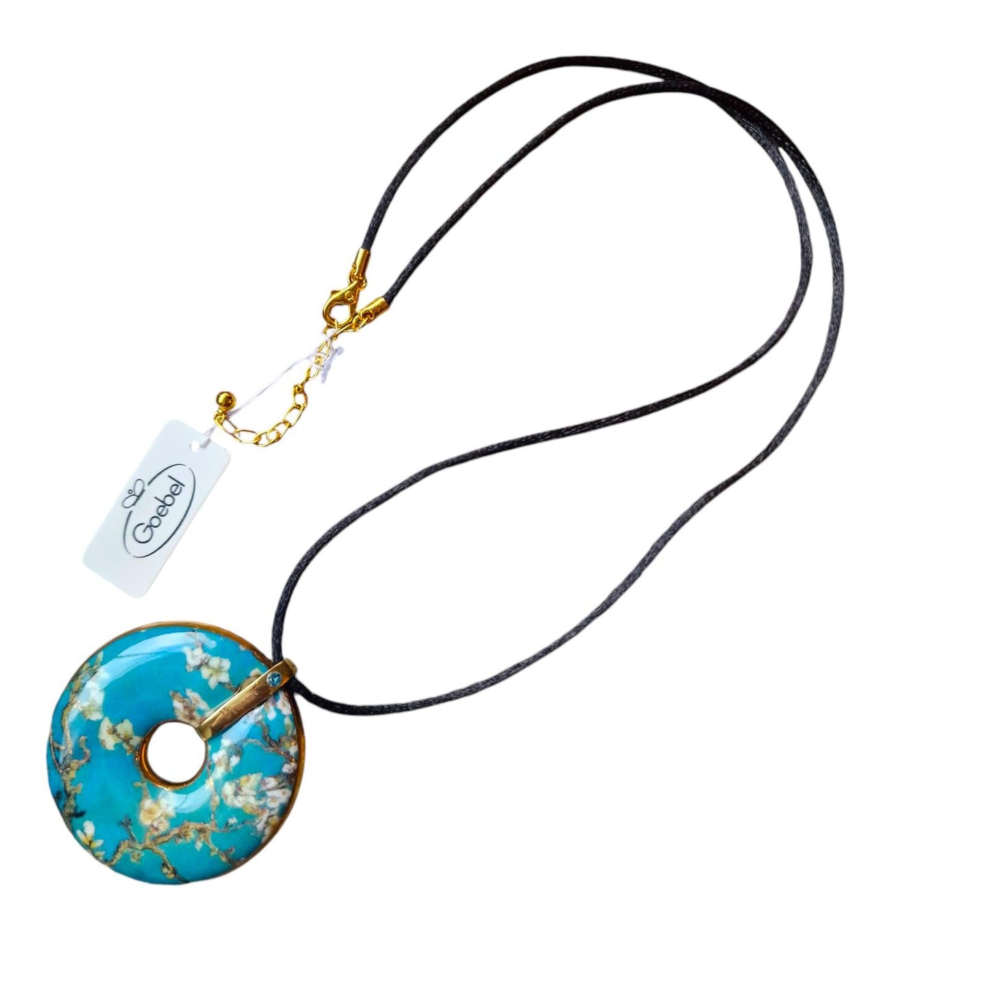 Goebel Vincent van Gogh Porcelain Pendant Necklace, Rhinestone Accent