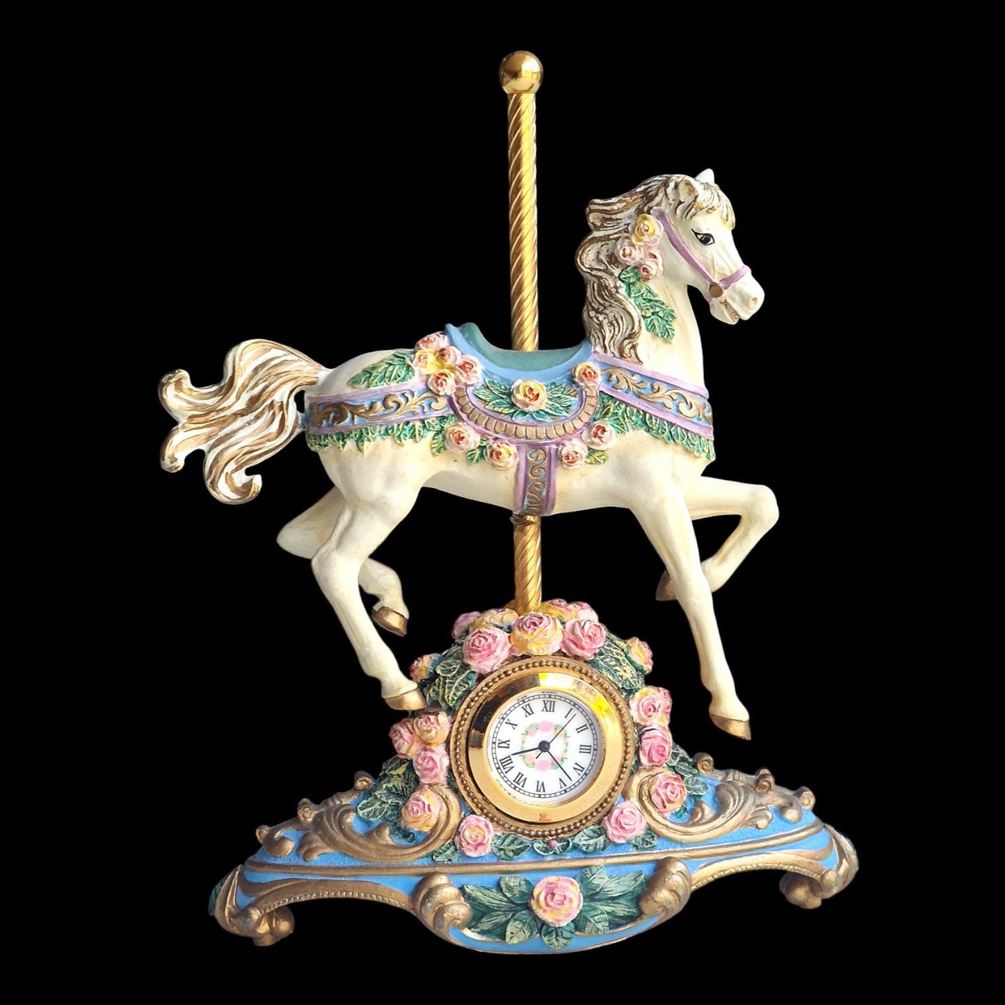 The Franklin Mint The Carousel Rose Clock Heirloom Recommendation, vinted, limited edition, retired, numbered, marked, rare