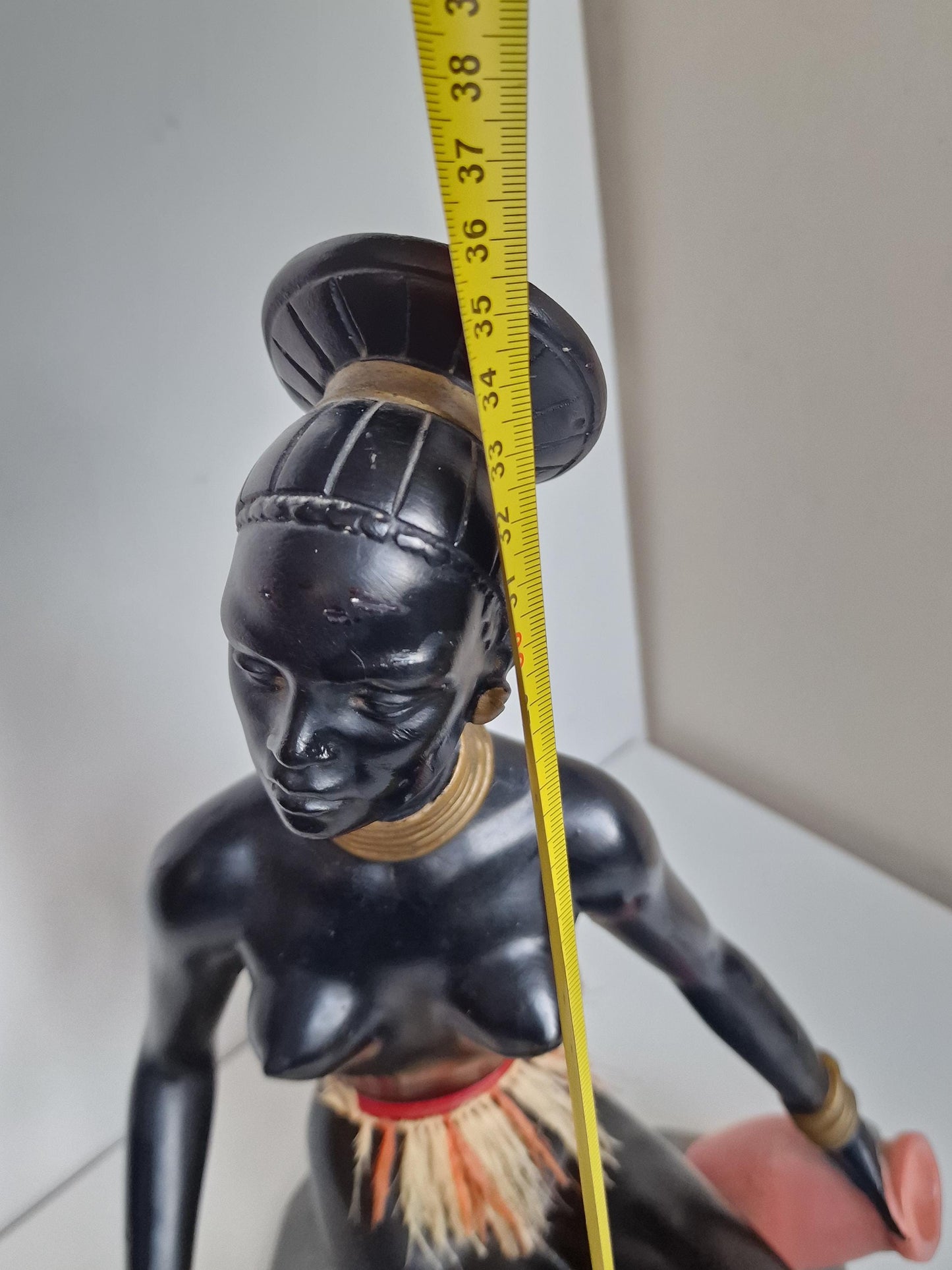 Salvatore Melani Art Deco Sculpture, Exotic Lady, Incense Burner Bowl