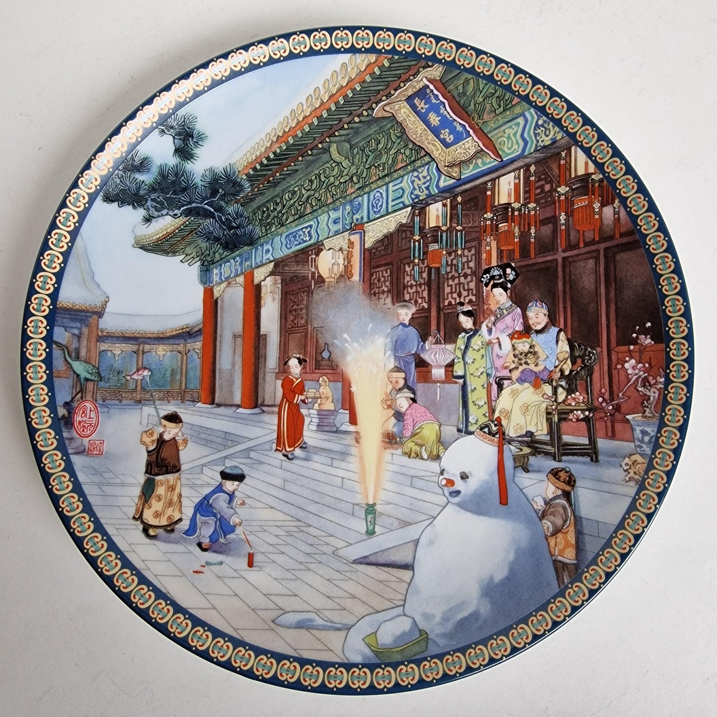 Jingdezhen Porcelain Plate, Yuan-Chun Beauties of The Red Mansion, Asian Art, Collectible with Box & COA