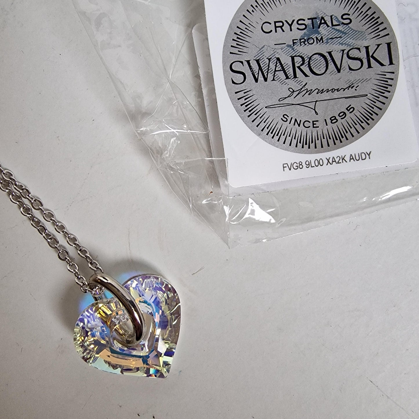 Swarovski Manish Arora Heart Necklace - Aurora Borealis Crystal