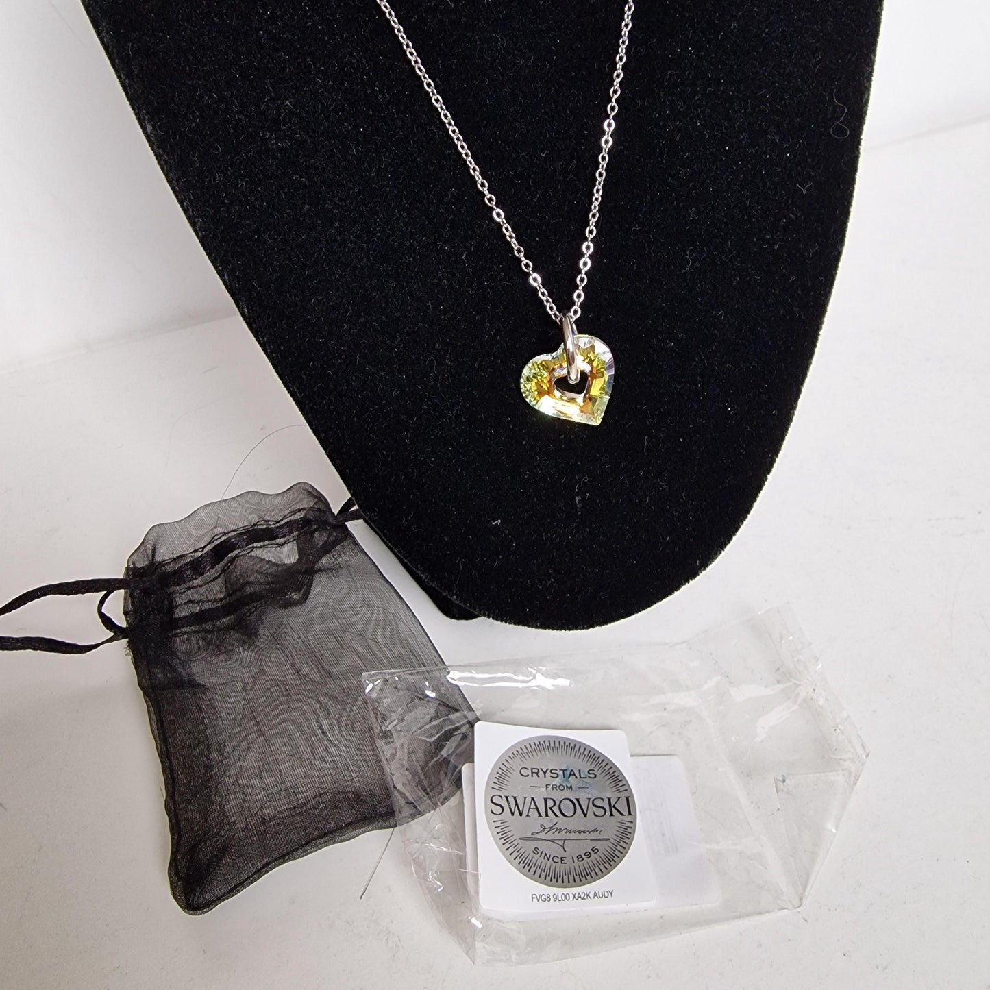 Swarovski Manish Arora Heart Necklace - Aurora Borealis Crystal