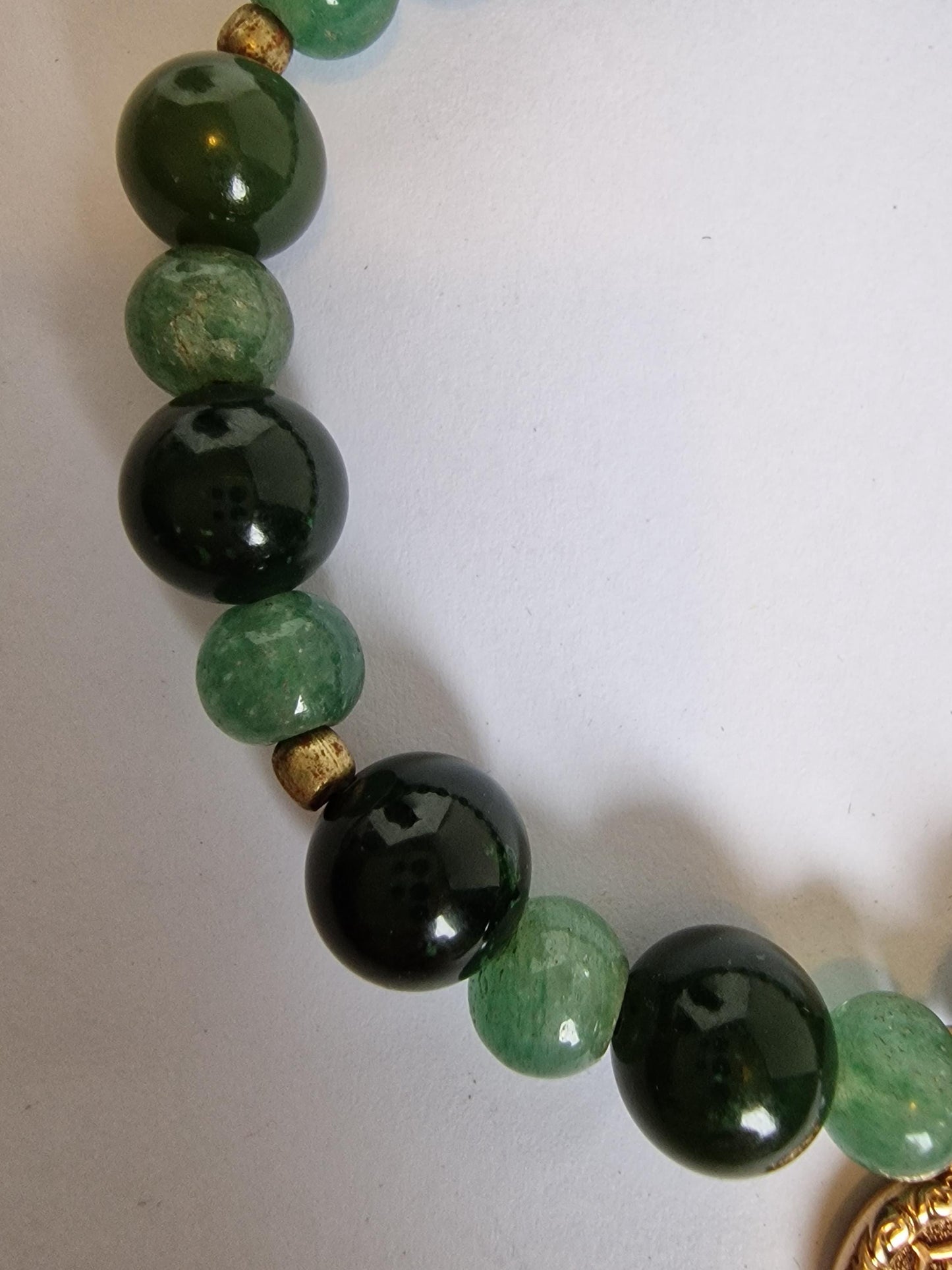 Armband 14k 585 goud cabochon edelsteen jadeite jade
