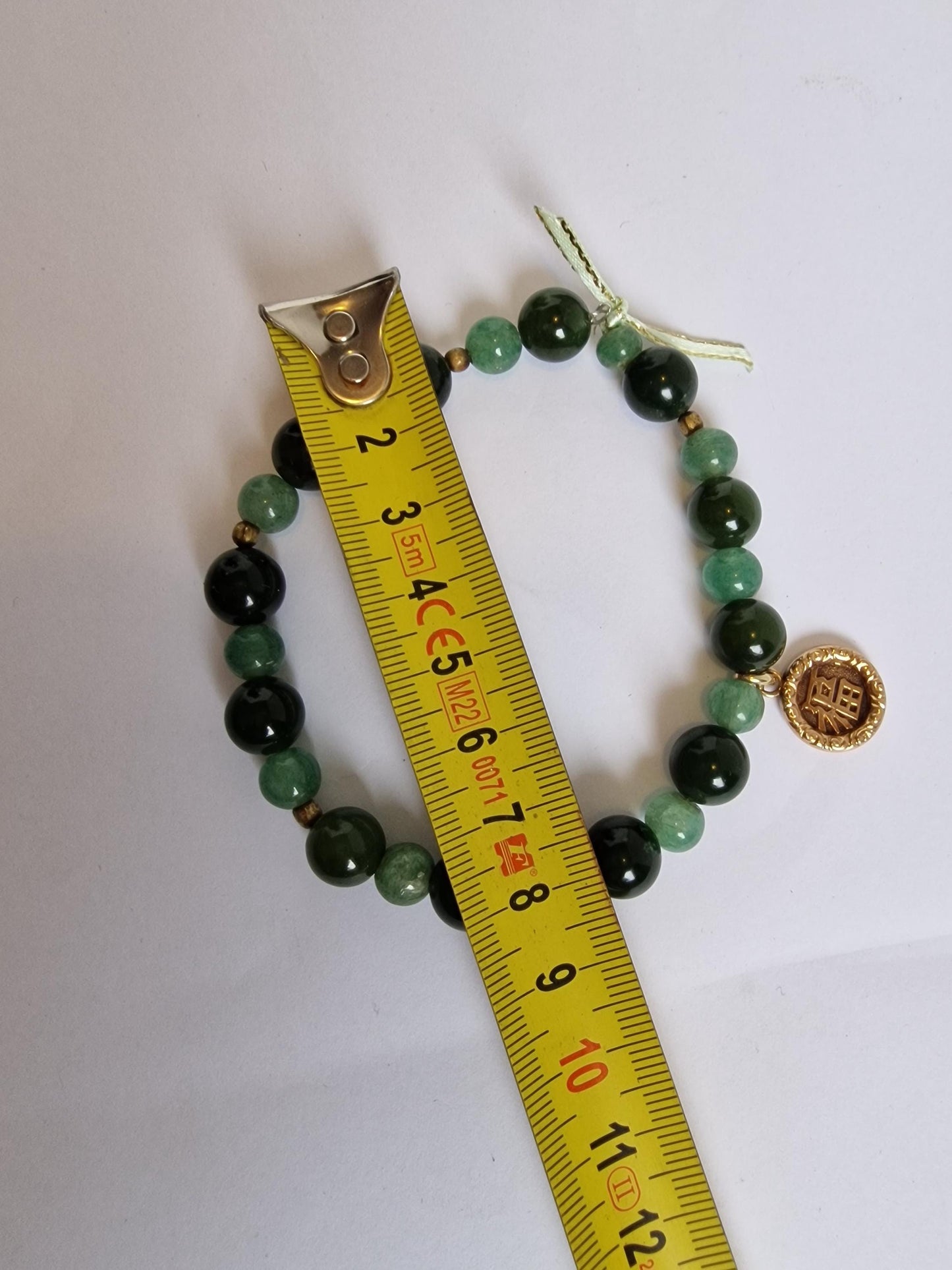 Armband 14k 585 goud cabochon edelsteen jadeite jade