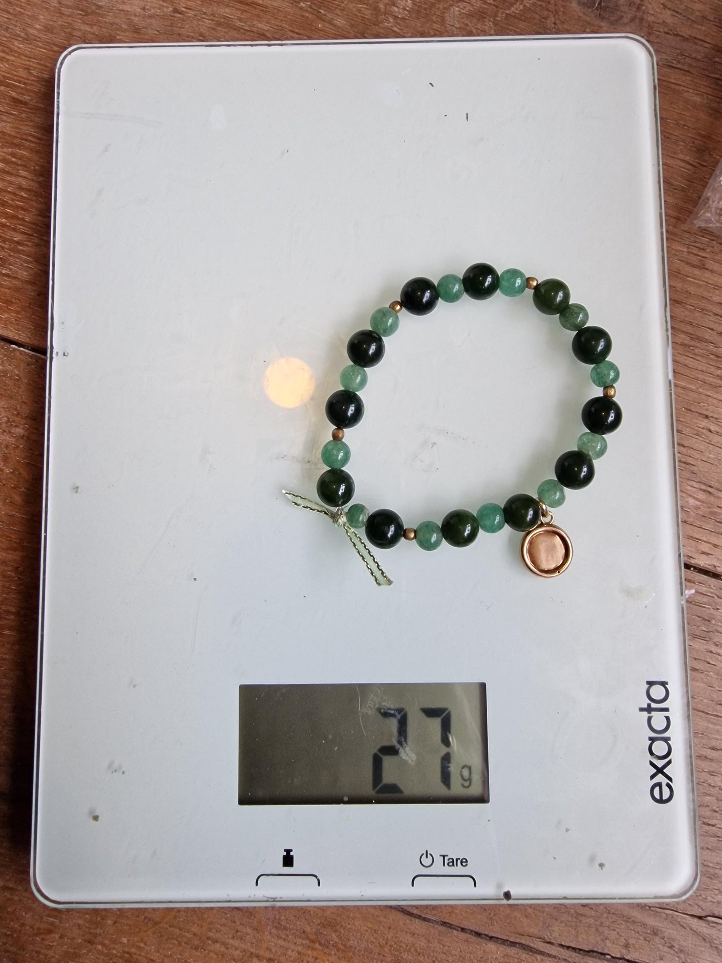 Armband 14k 585 goud cabochon edelsteen jadeite jade