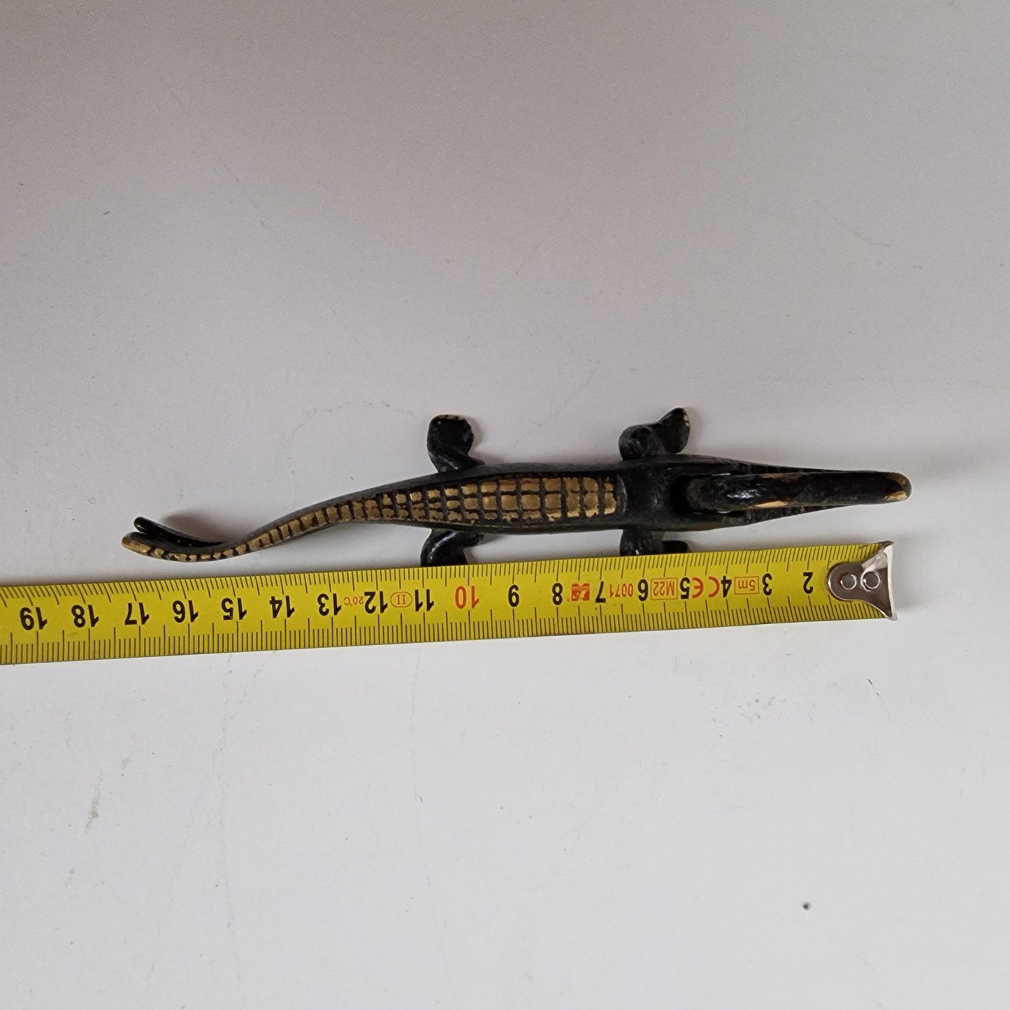 Antique Brass Crocodile Nutcracker, 19th Century Charm