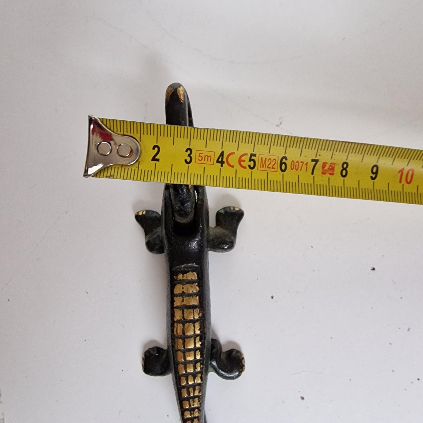 Antique Brass Crocodile Nutcracker, 19th Century Charm