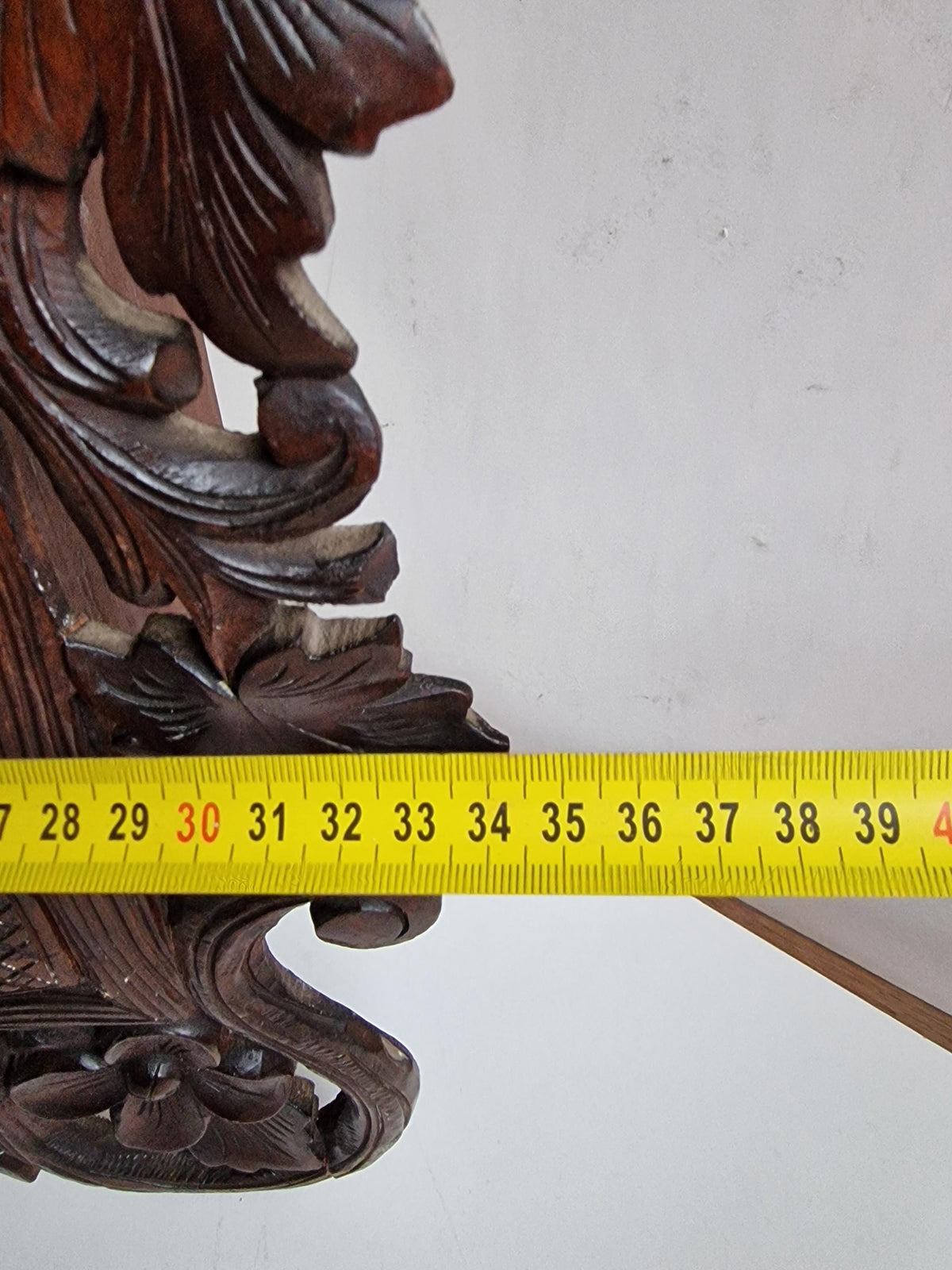 Antique Black Forest Wall Cabinet, Hand-Carved Key Holder
