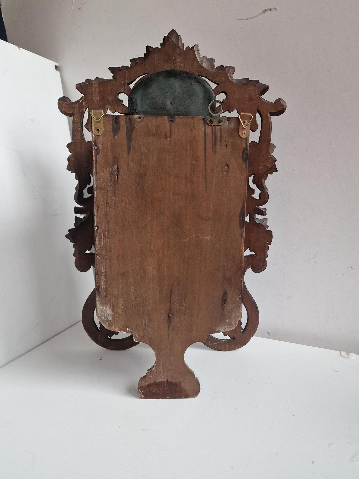Antique Black Forest Wall Cabinet, Hand-Carved Key Holder