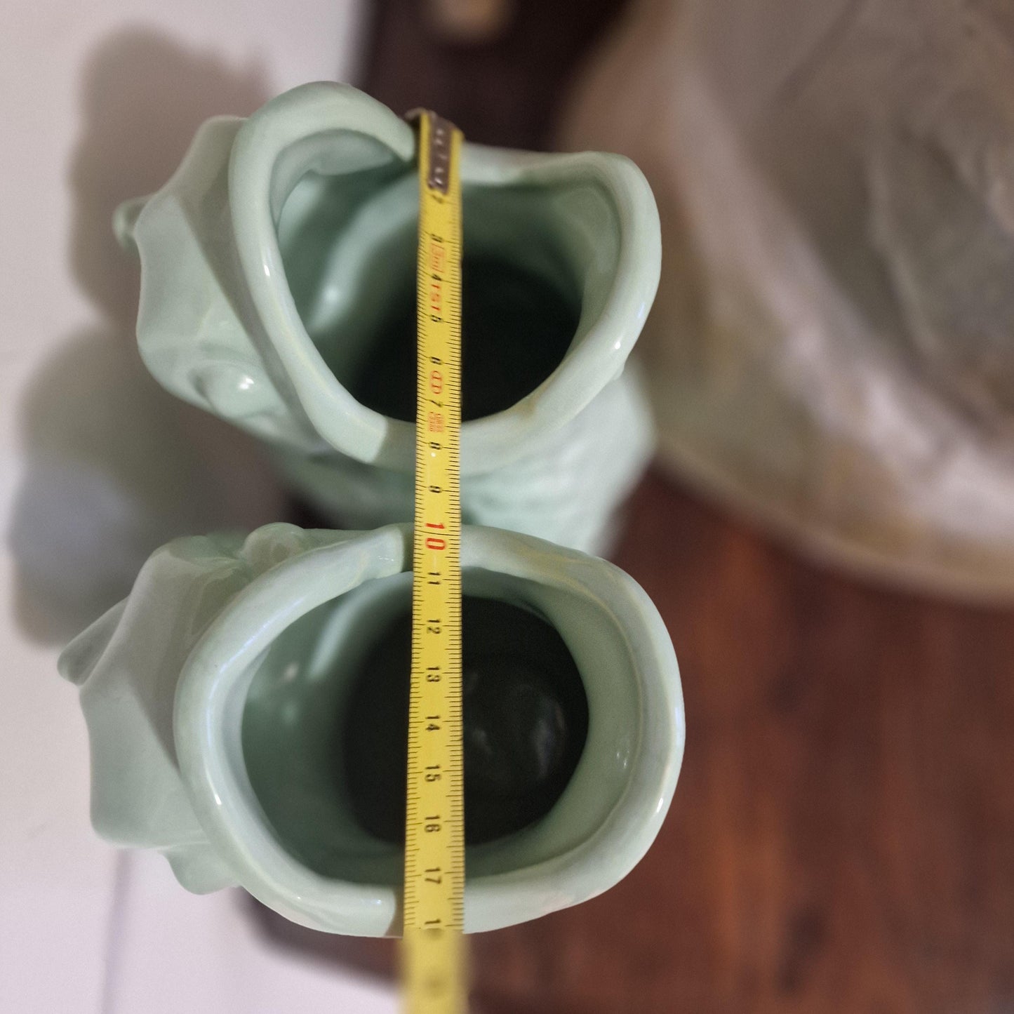 Handmade Pottery Fish Vases, Spanish Bohemian Ceramic Pair