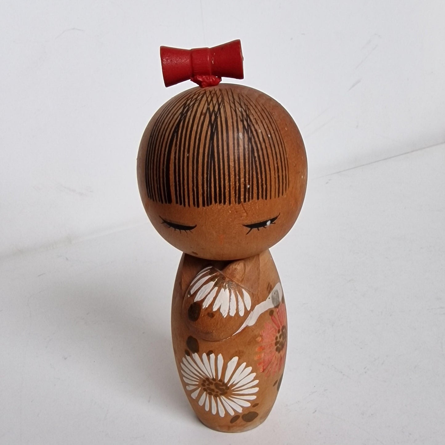 Vintage Showa Kokeshi Doll, Japanese Wood Folk Art