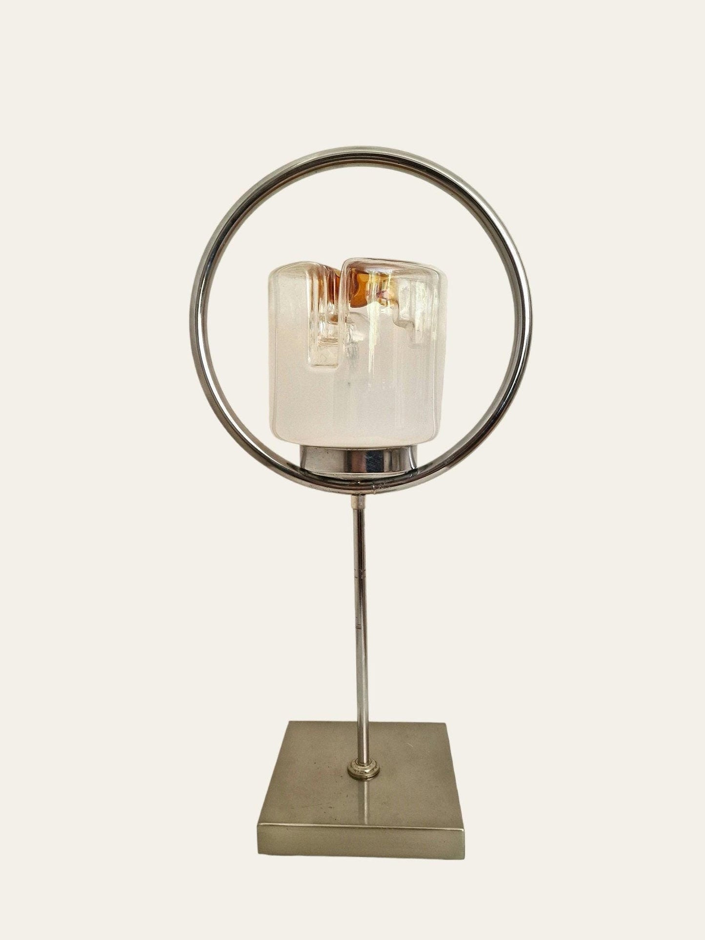 Mazzega Toni Zuccheri Murano Glass Table Lamp, Italian Mid-Century Design