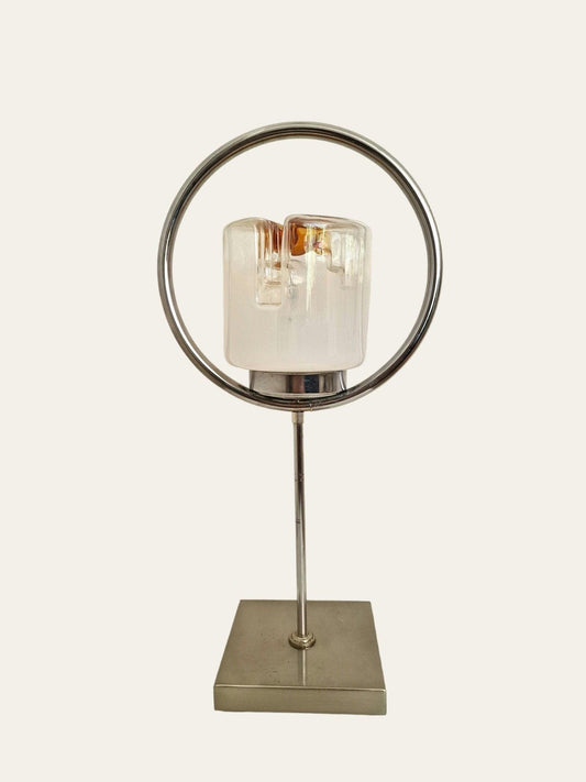 Mazzega Toni Zuccheri Murano Glass Table Lamp, Italian Mid-Century Design