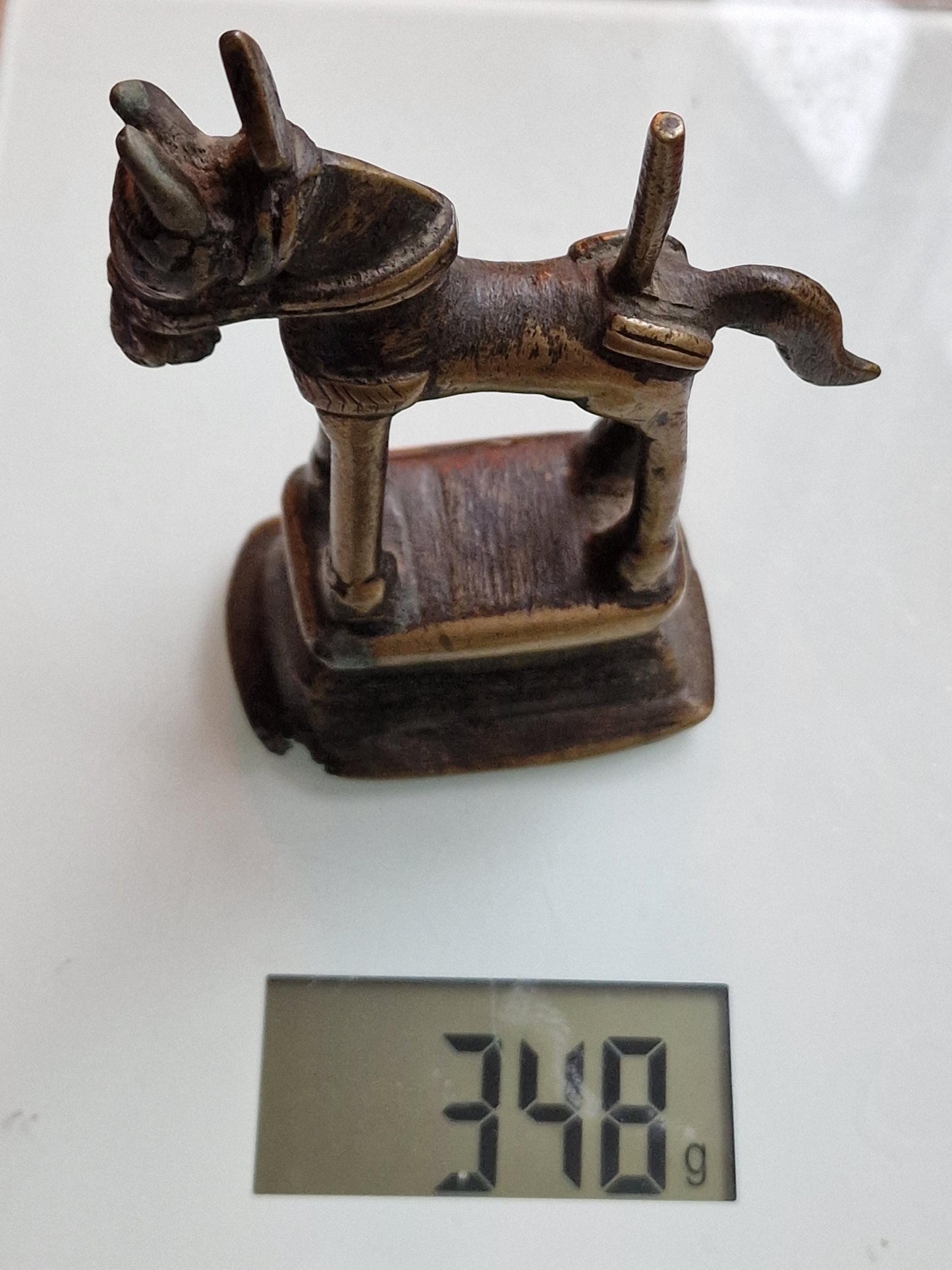 antiek paard india horse figure bronze