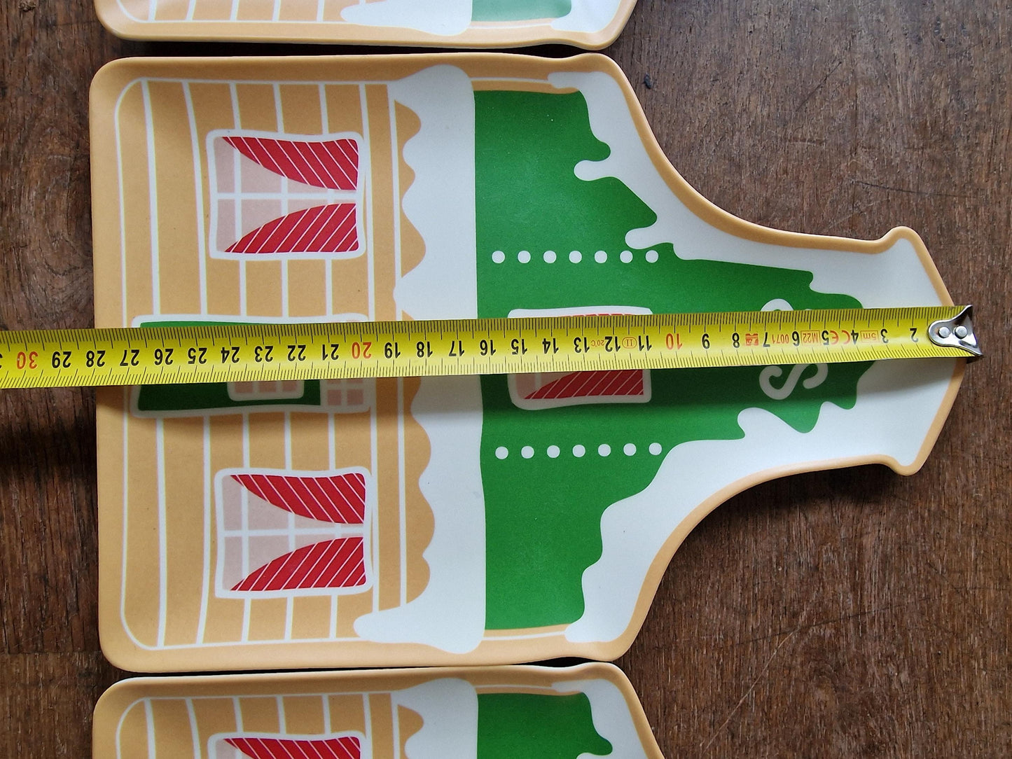 Vintage Dutch Canal House Christmas Melamine Plates