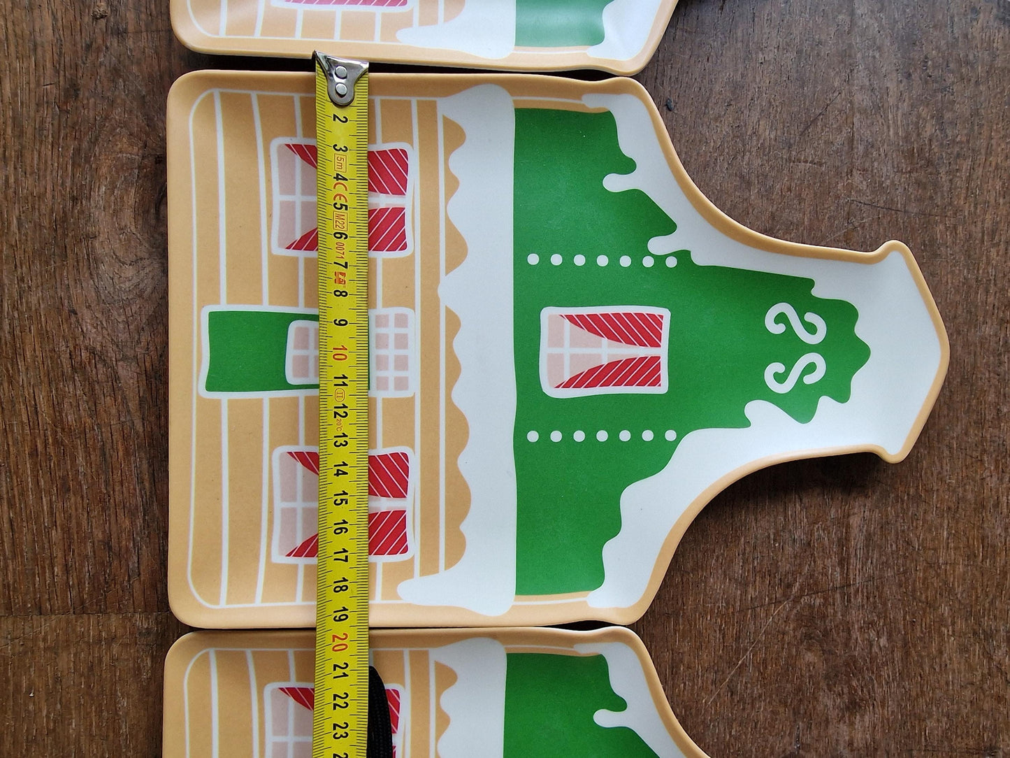 Vintage Dutch Canal House Christmas Melamine Plates